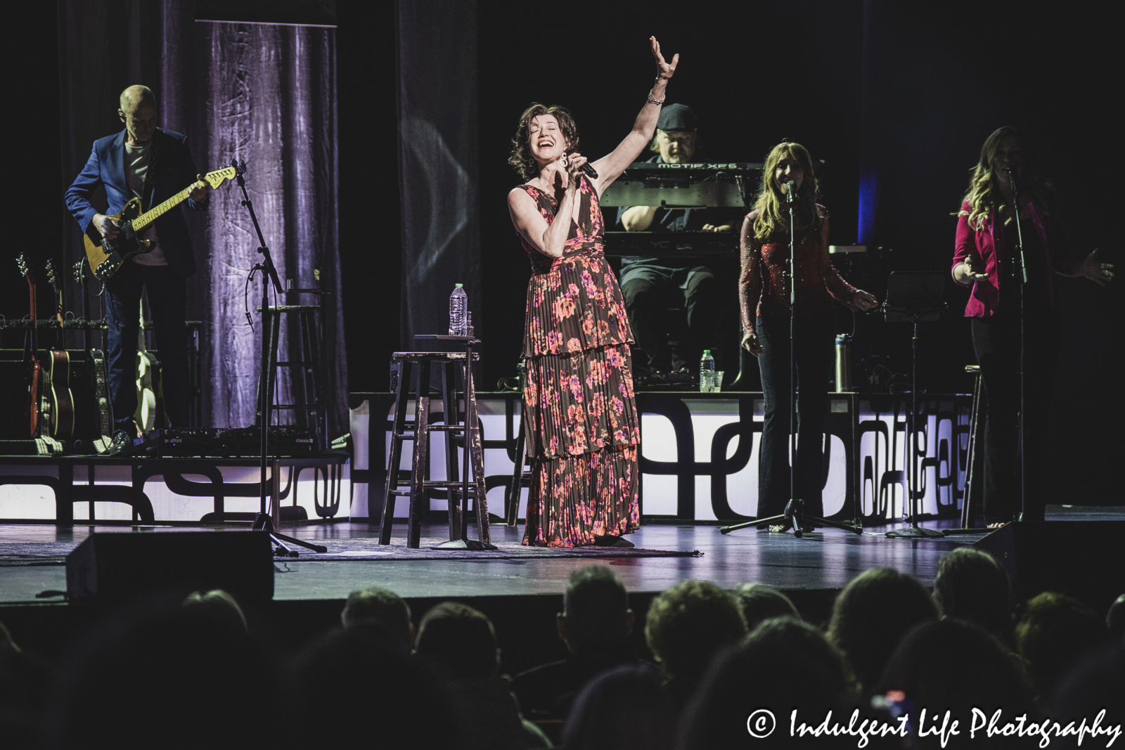 Amy Grant and her band performing "Shadows" at Kauffman Center for the Performing Arts in downtown Kansas City, MO on April 4, 2025.