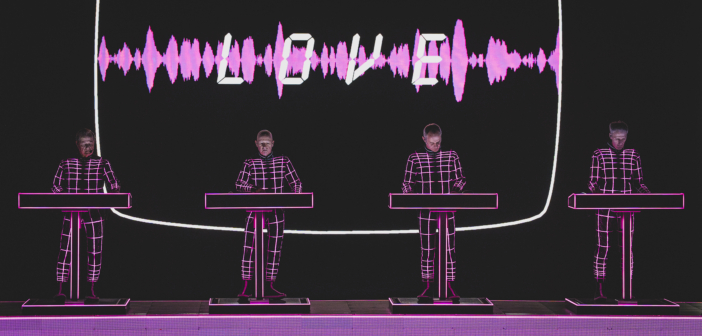 Kraftwerk performed live in concert on its "Multimedia" tour at The Midland Theatre in downtown Kansas City, MO on March 31, 2025.