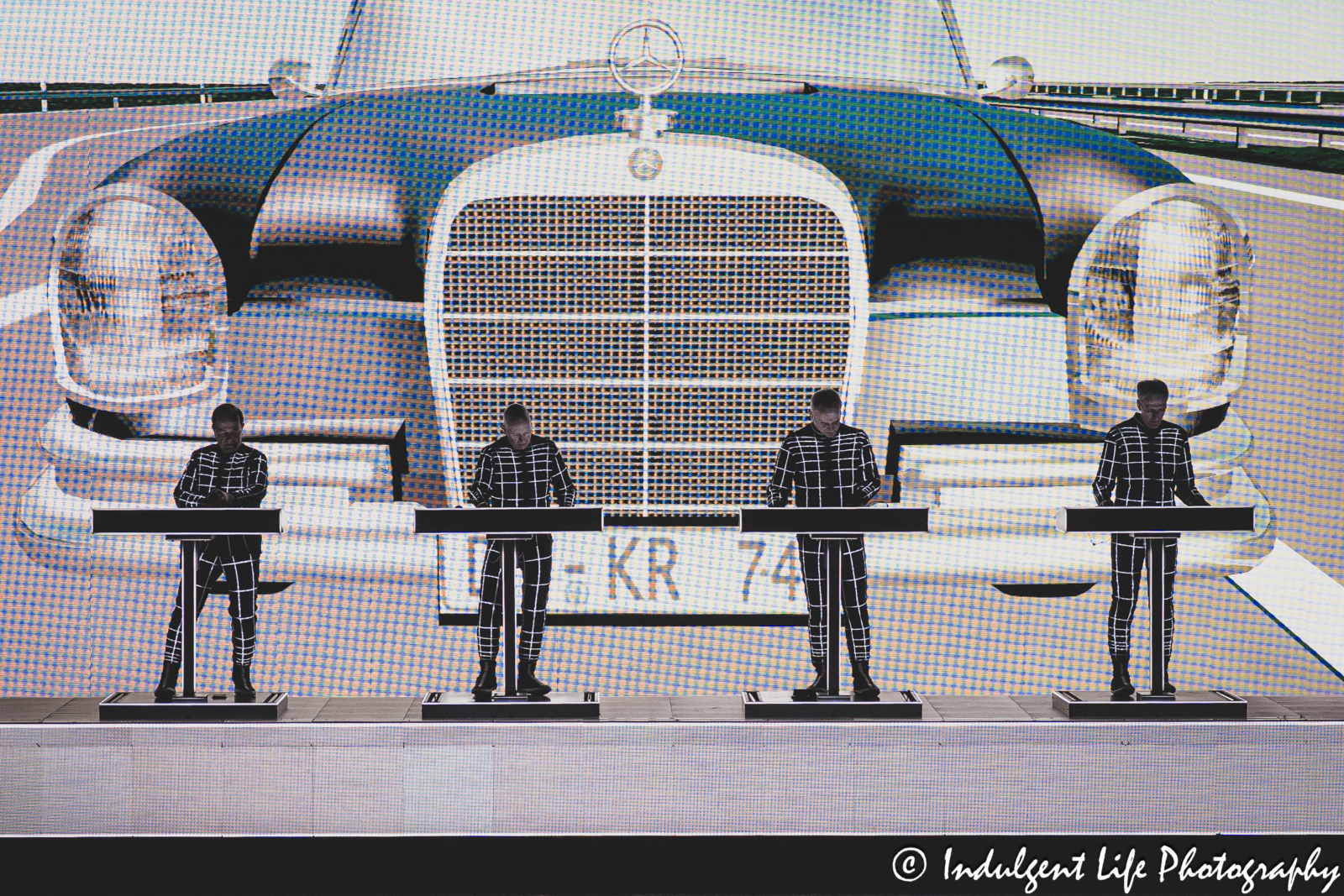 Kraftwerk performing "Autobahn" live in concert at The Midland in downtown Kansas City, MO on March 31, 2025.
