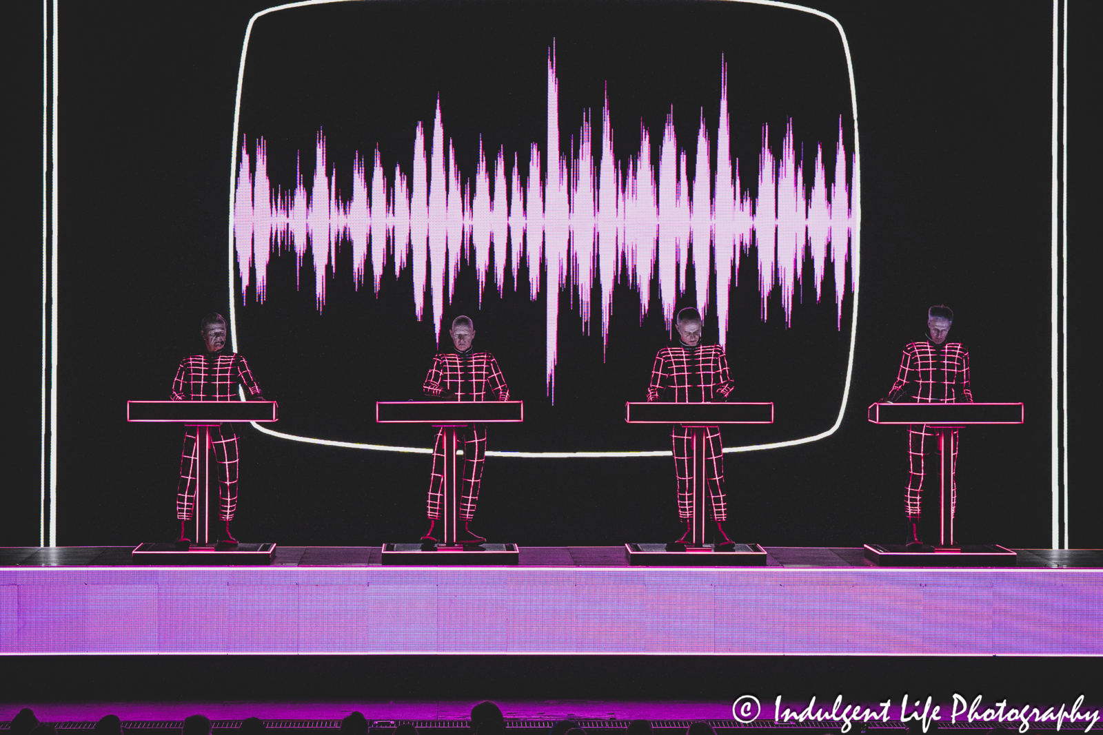 Kraftwerk live in concert performing "Computer Love" at Midland Theatre in downtown Kansas City, MO on March 31, 2025.