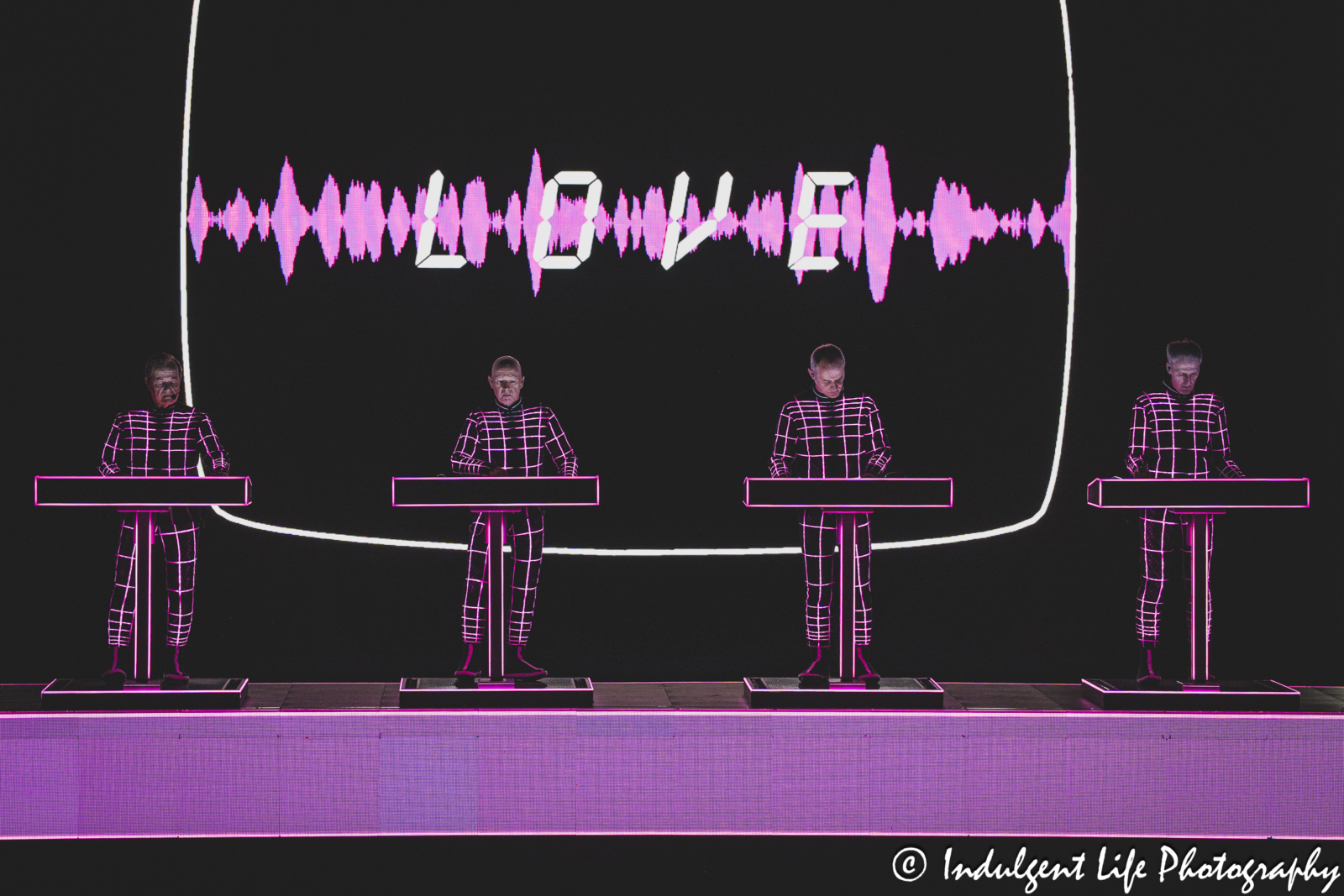 Kraftwerk playing "Computer Love" live at Midland Theatre in downtown Kansas City, MO on March 31, 2025.