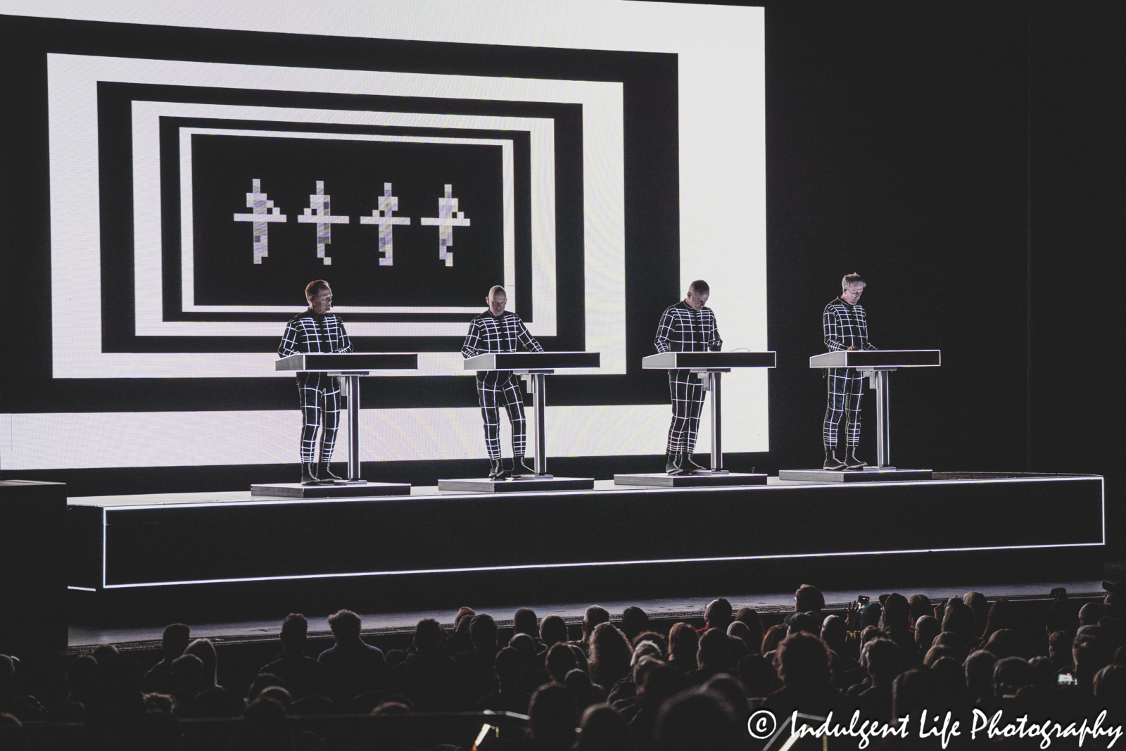 Kraftwerk performing "Electric Café" live in concert at The Midland Theatre in downtown Kansas City, MO on March 31, 2025.