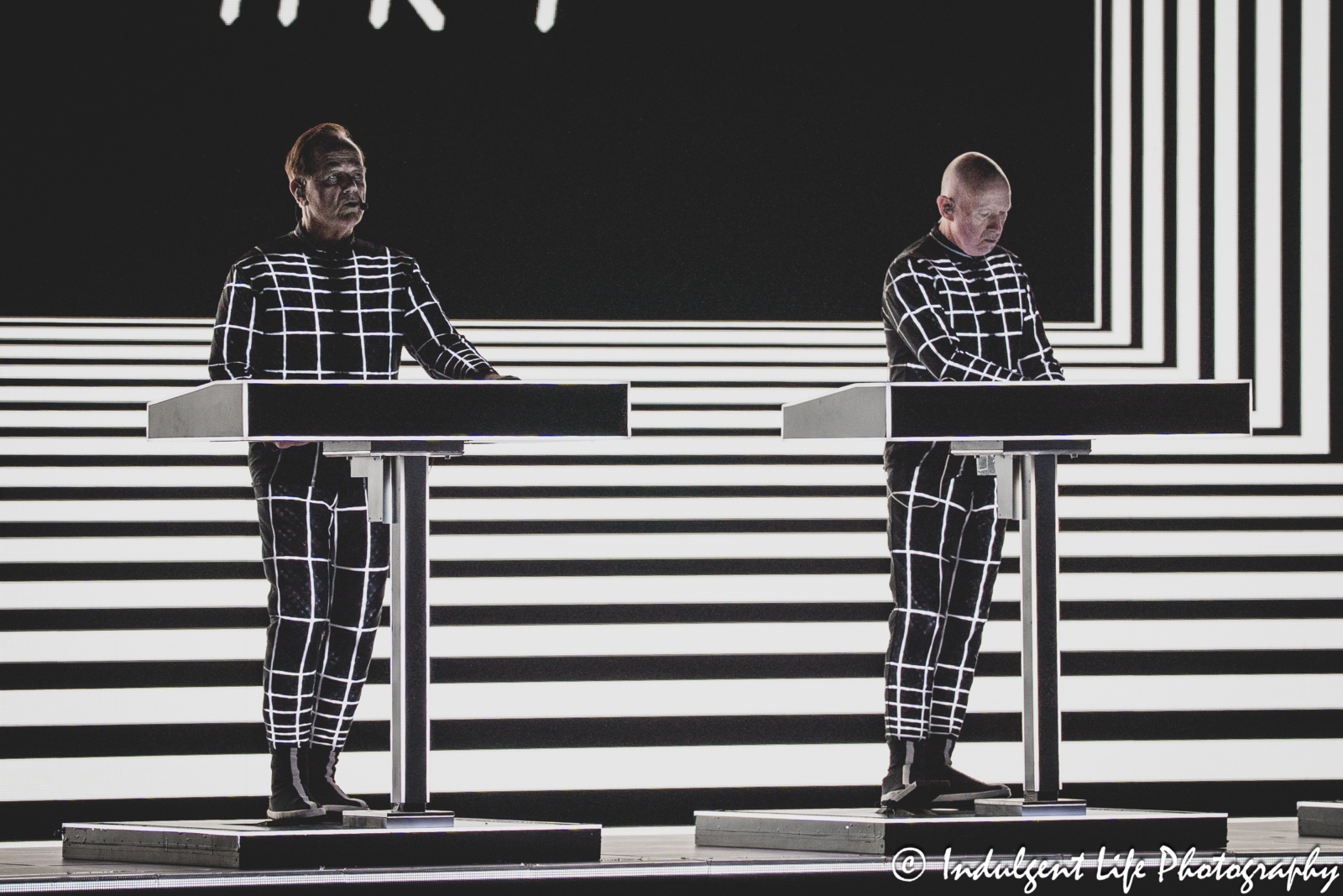 Kraftwerk founding member and lead vocalist Ralf Hütter performing "Electric Café" with Henning Schmitz live at The Midland in downtown Kansas City, MO on March 31, 2025.
