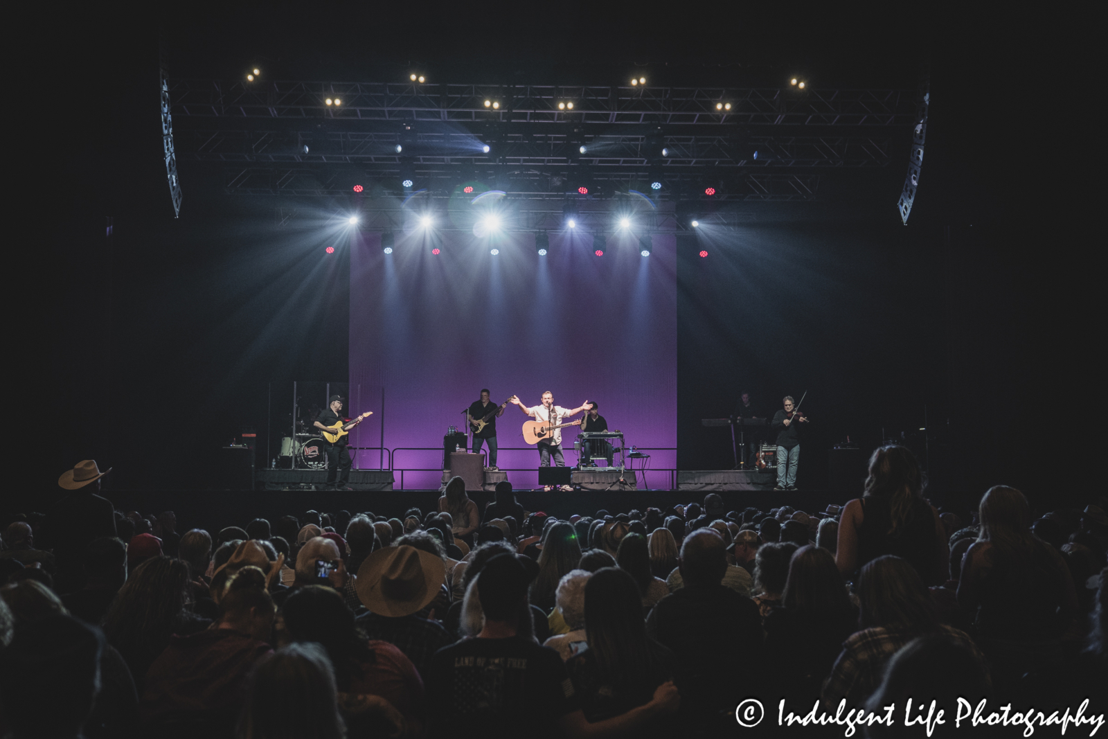 Sammy Kershaw and his band performing live in concert at Star Pavilion inside of Ameristar Casino in Kansas City, MO on March 28, 2025.