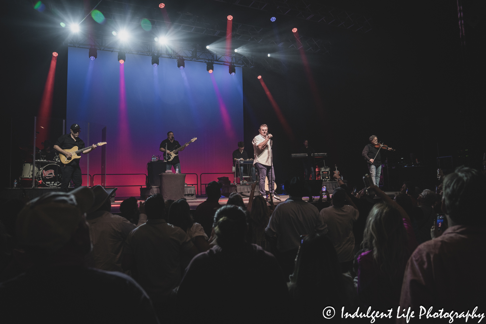 Sammy Kershaw and his band performing live in concert at Ameristar Casino's Star Pavilion in Kansas City, MO on March 28, 2025.