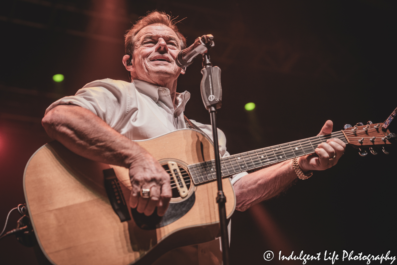 Sammy Kershaw singing and playing the guitar live at Star Pavilion inside of Ameristar Casino in Kansas City, MO on March 28, 2025.