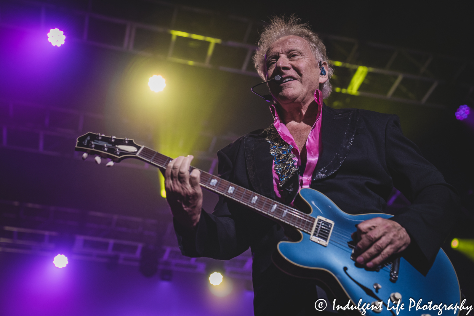 Graham Russell of Air Supply playing the guitar and performing "Even the Nights Are Better" at Ameristar Casino in Kansas City, MO on May 17, 2025.