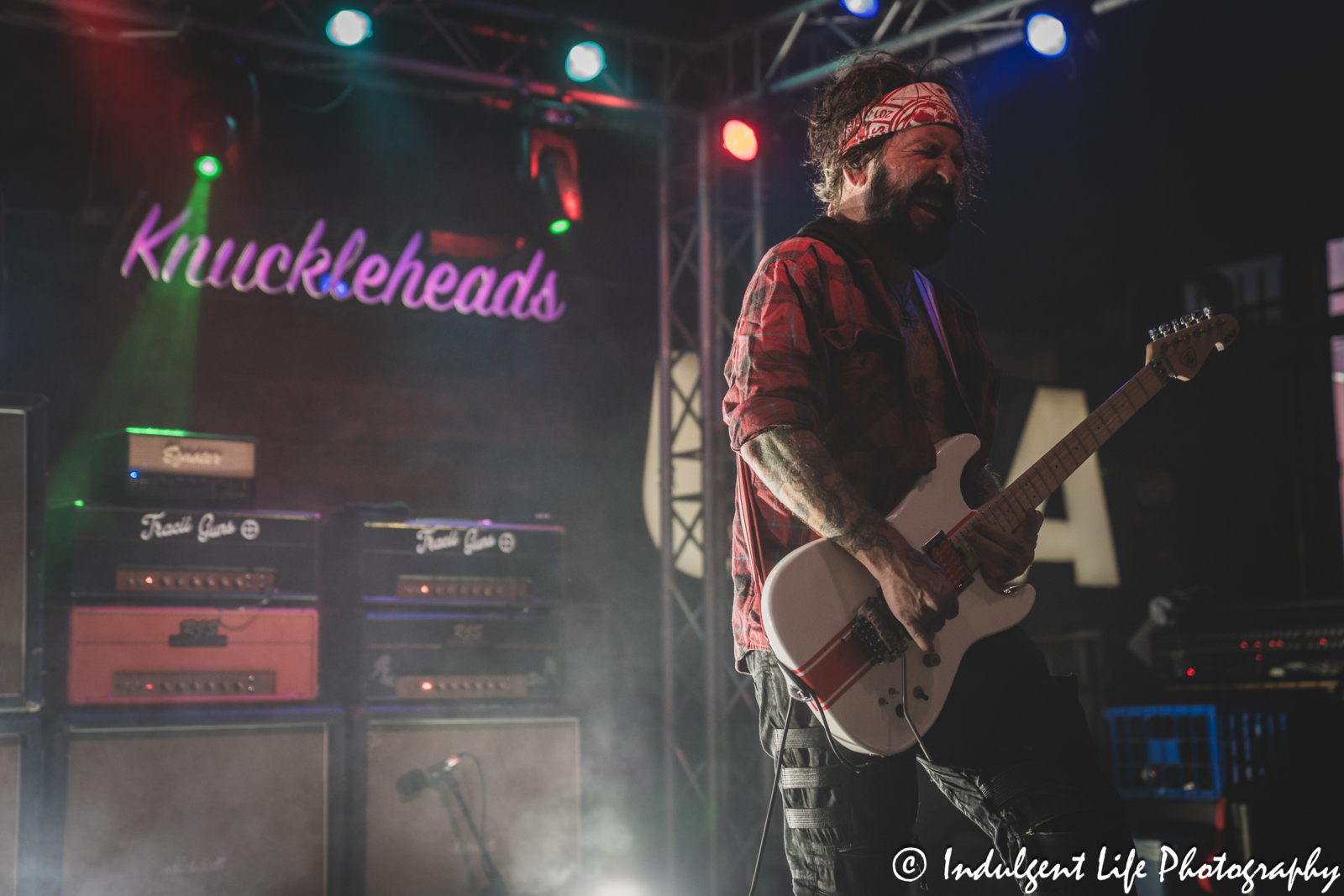 L.A. Guns guitarist Tracii Guns performing "Electric Gypsy" live at Knuckleheads Saloon in Kansas City, MO on May 22, 2025.