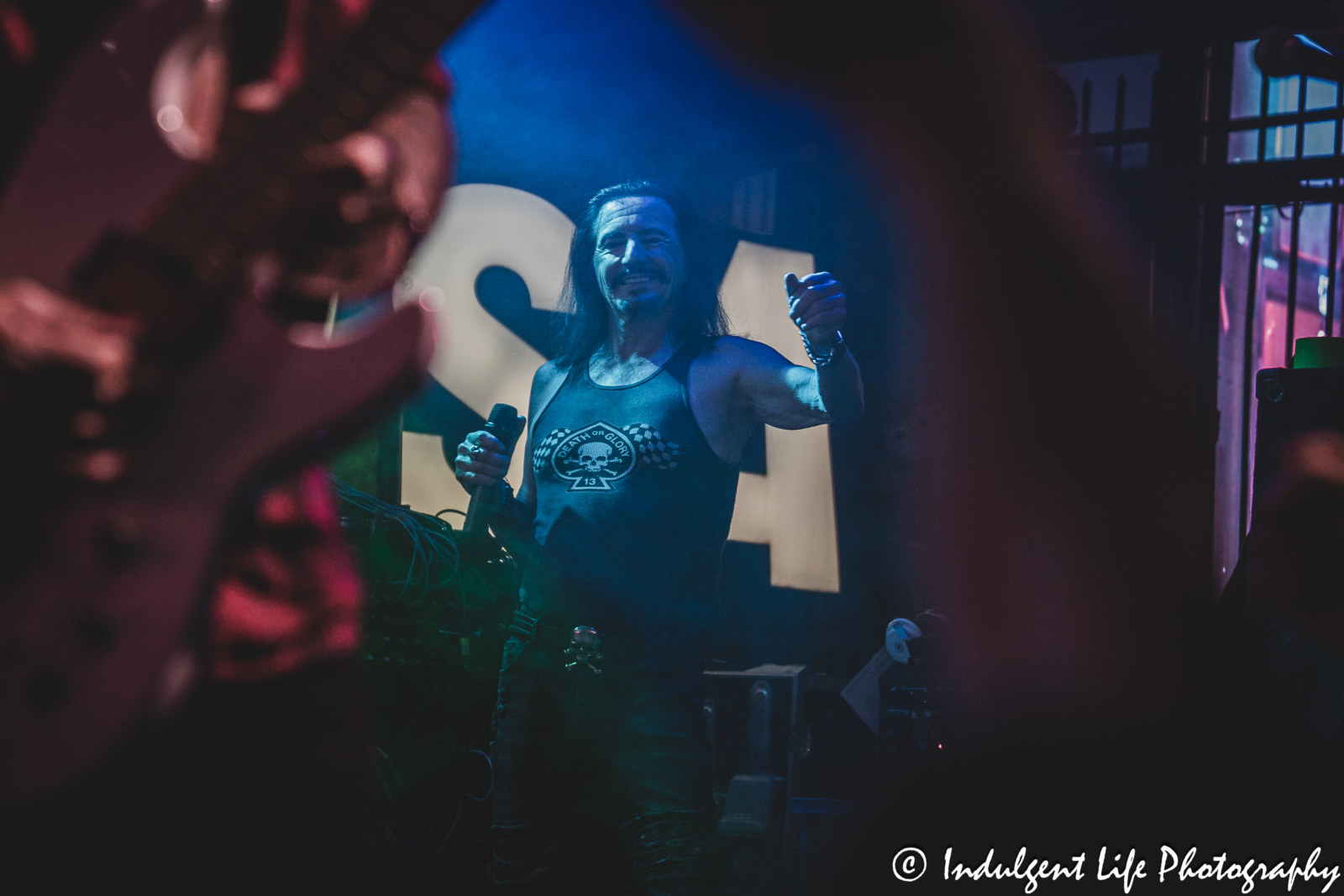 L.A. Guns frontman Phil Lewis performing live at Knuckleheads Saloon in Kansas City, MO on May 22, 2025.