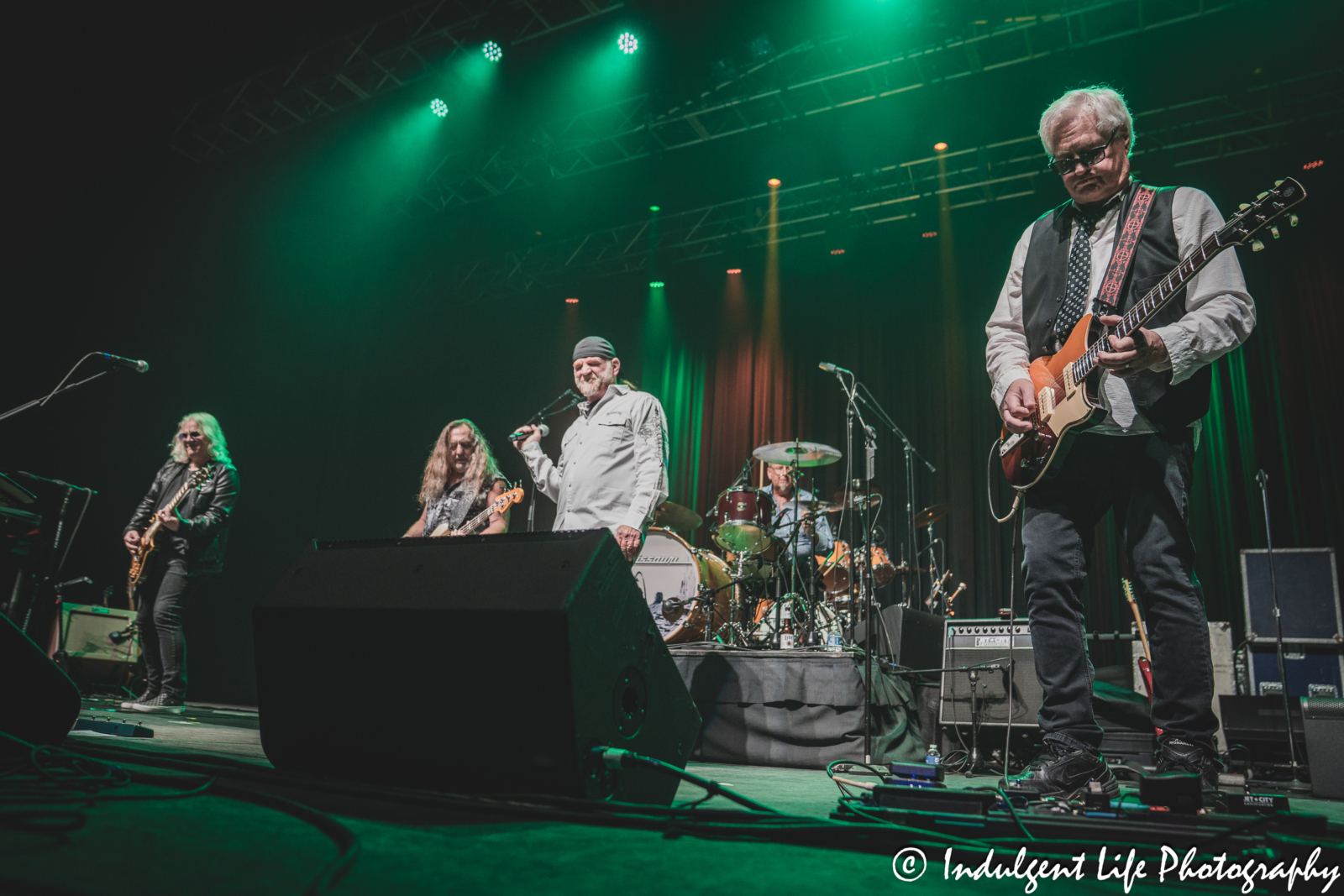 Missouri guitarist and founding member Lane Turner and band performing together at Ameristar Casino in Kansas City, MO on April 26, 2025.