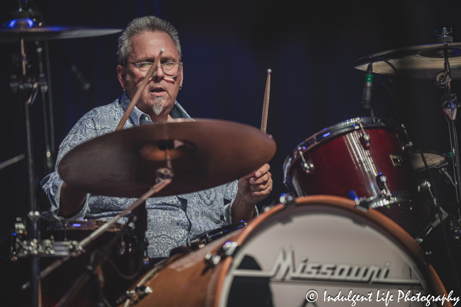 Missouri band founding member and drummer Bill Larson performing live at Star Pavilion inside of Ameristar Casino in Kansas City, MO on April 26, 2025.