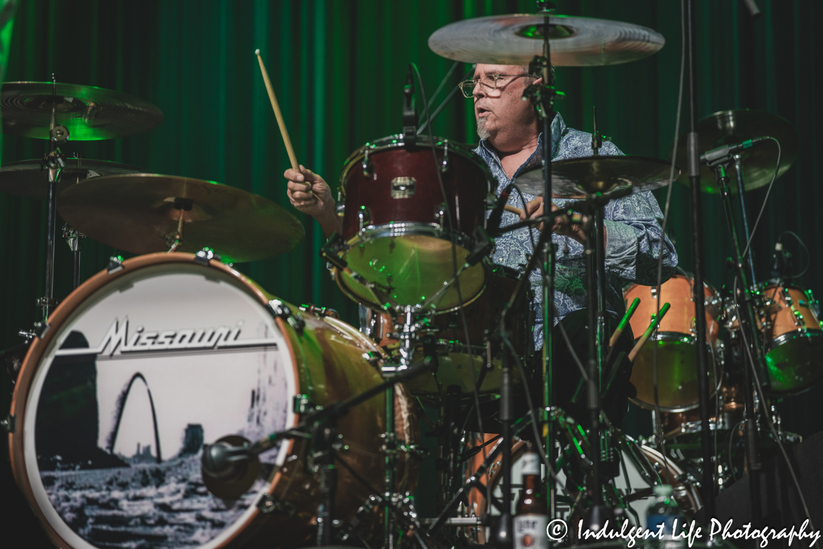 Missouri band founding member and drummer Bill Larson live in concert at Ameristar Casino's Star Pavilion in Kansas City, MO on April 26, 2025.