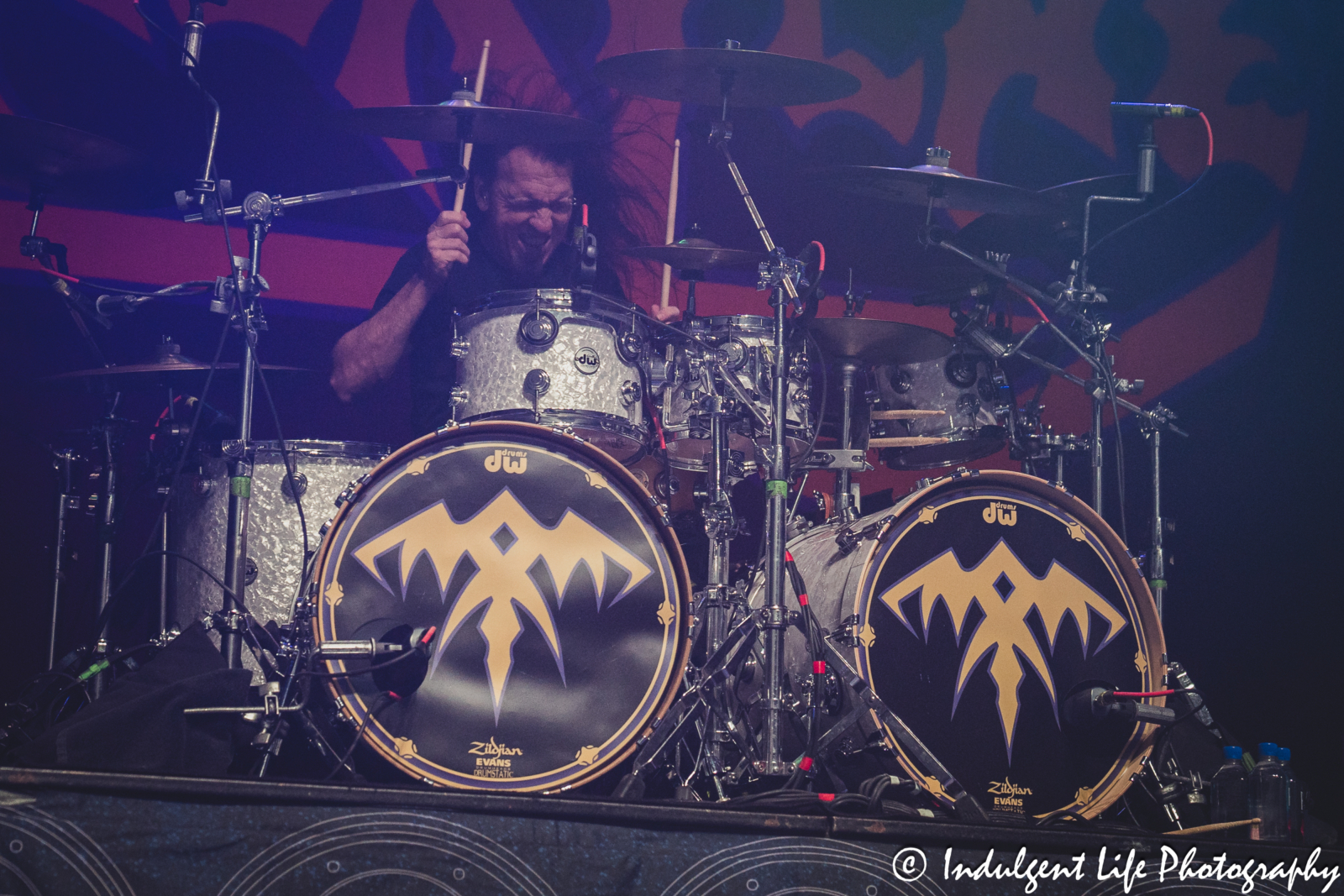 Drummer Casey Grillo of Queensrÿche performing live in concert at Ameristar Casino's Star Pavilion in Kansas City, MO on May 16, 2025.