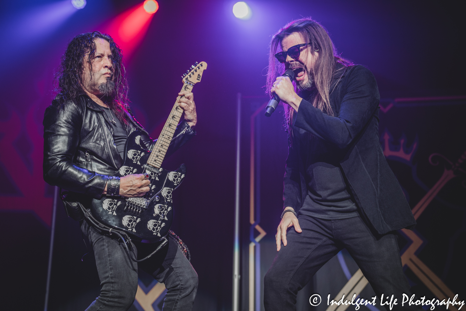 Guitarist Michael Wilton and lead singer Todd La Torre of Queensrÿche live in concert together at Ameristar Casino Hotel Kansas City on May 16, 2025.