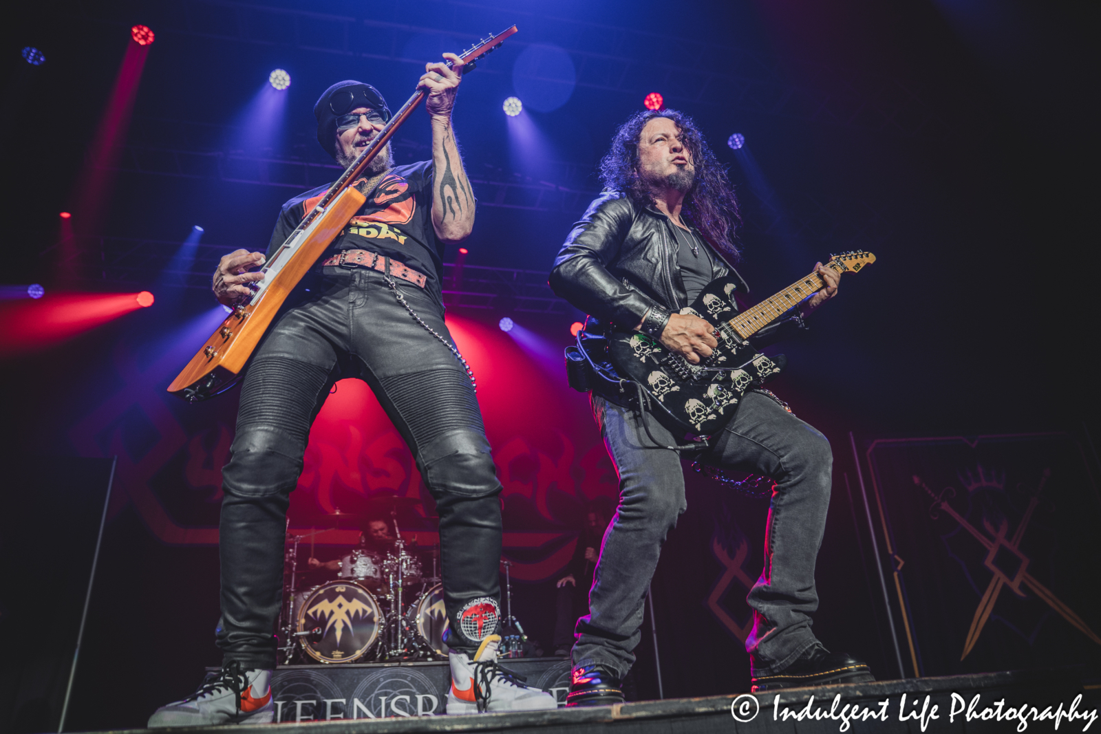 Queensrÿche guitarists Michael Wilton and Mike Stone performing live together at Ameristar Casino's Star Pavilion in Kansas City, MO on May 16, 2025.