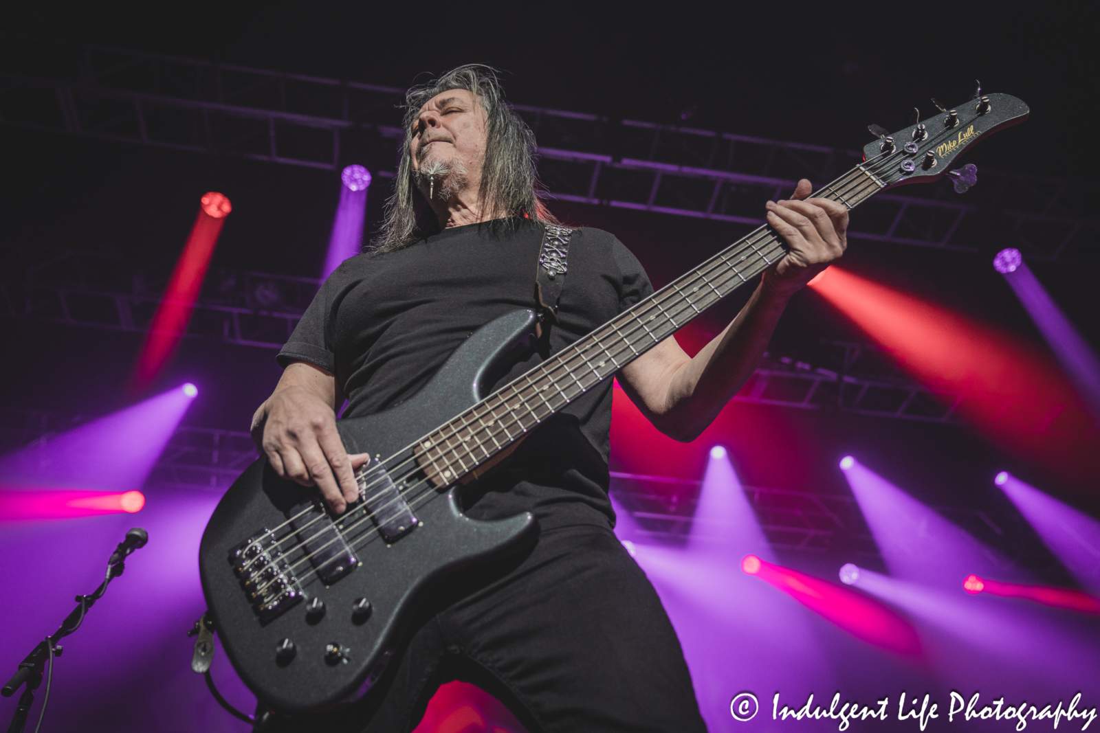 Founding member and guitarist Eddie Jackson of Queensrÿche performing "Blinded"live at Ameristar Casino's Star Pavilion in Kansas City, MO on May 16, 2025.