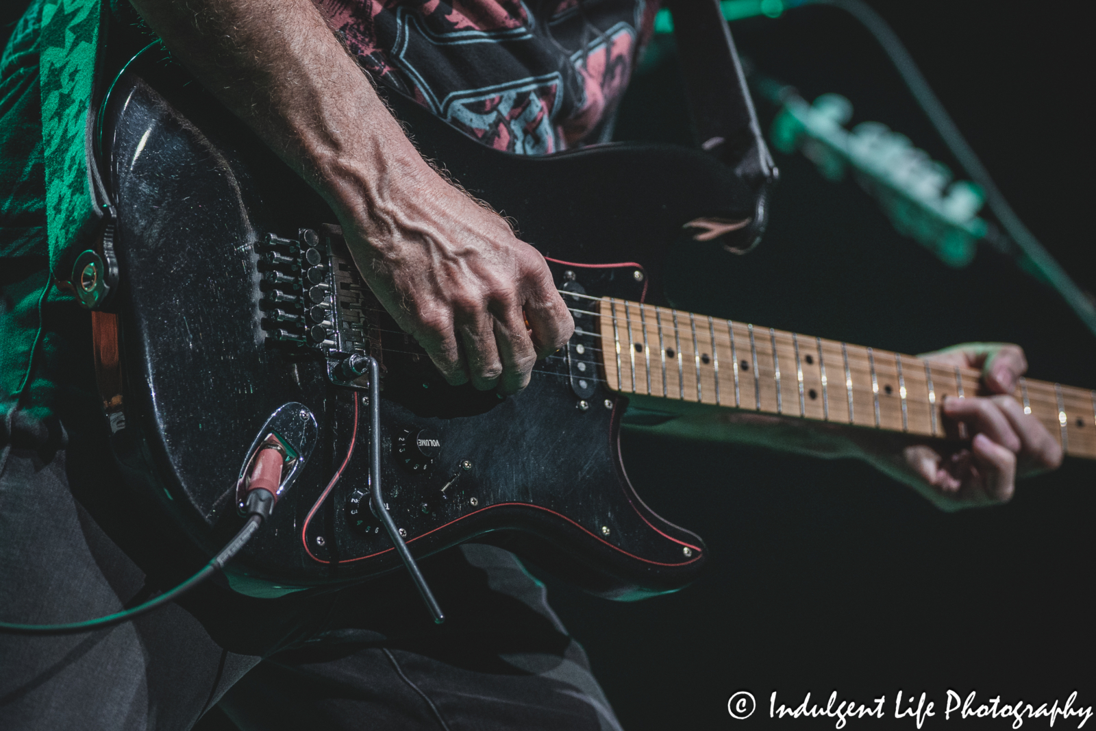 Guitar of Shooting Star's Chet Calloway as her performed live at Star Pavilion inside of Ameristar Casino in Kansas City, MO on April 26, 2025.