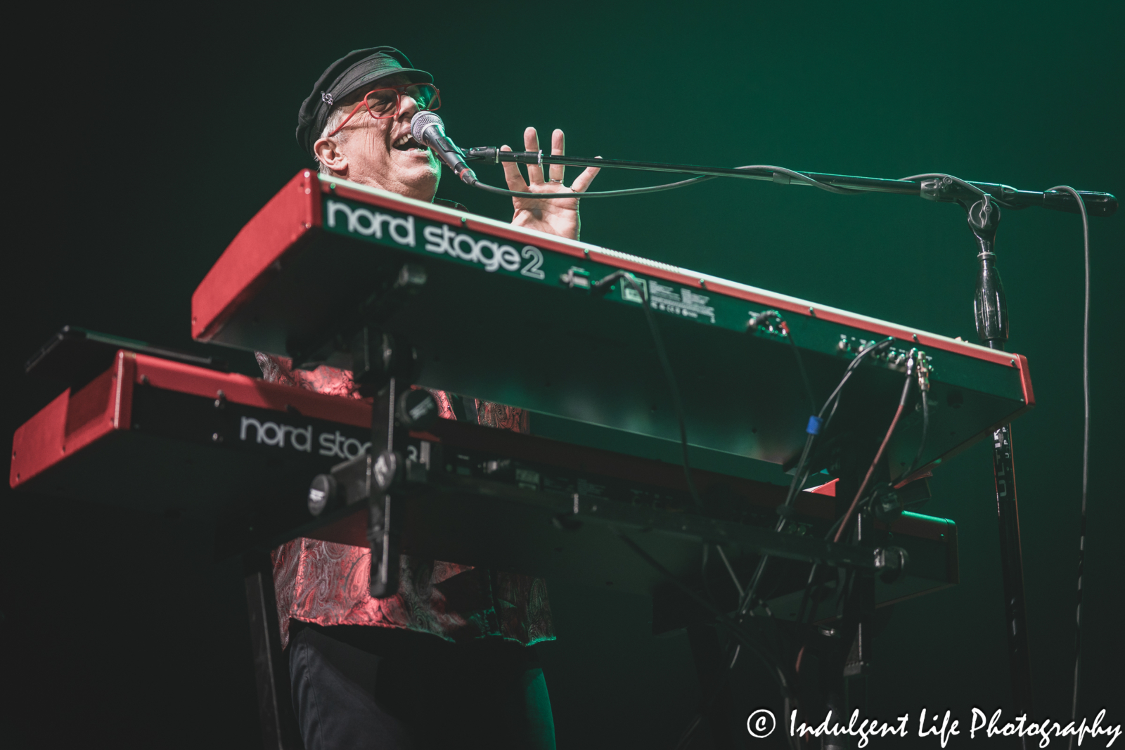 Keyboard player Dennis Laffoon of Shooting Star performing live at Ameristar Casino's Star Pavilion in Kansas City, MO on April 26, 2025.