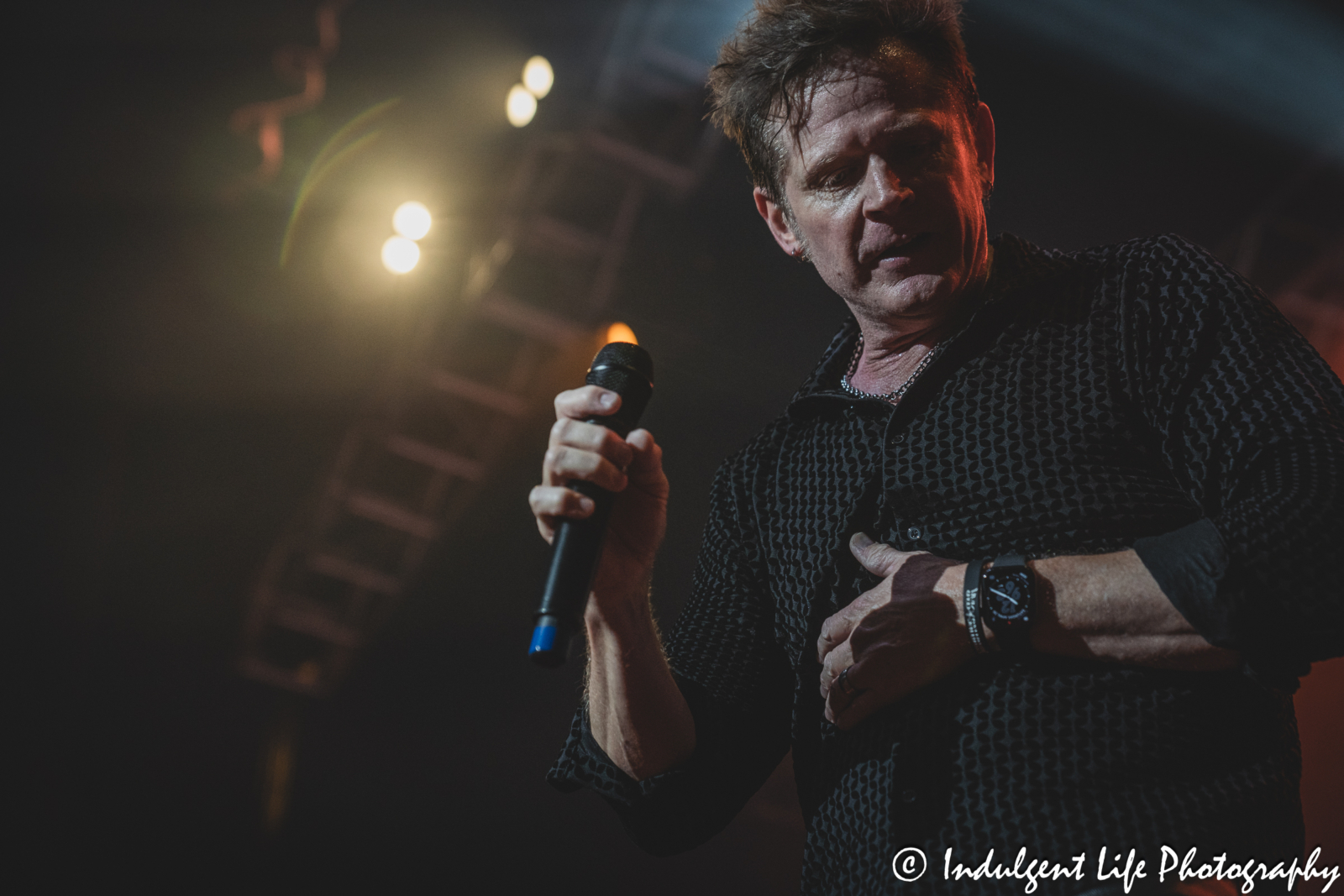 Lead singer Todd Pettygrove of Shooting Star live in concert at Star Pavilion inside of Ameristar Casino in Kansas City, MO on April 26, 2025.