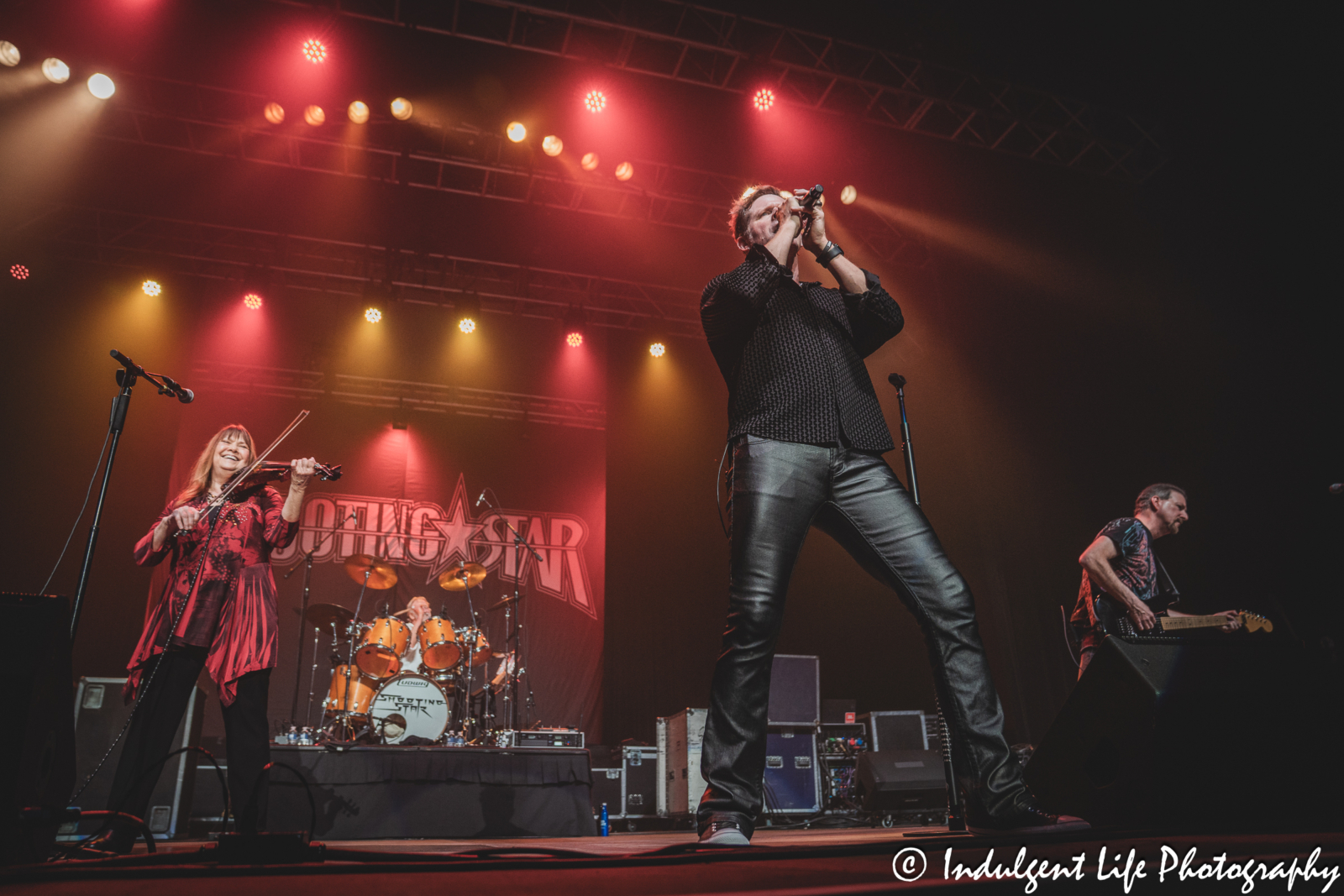 Lead singer Todd Pettygrove and Shooting Star band members performing together at Ameristar Casino Hotel Kansas City on April 26, 2025.