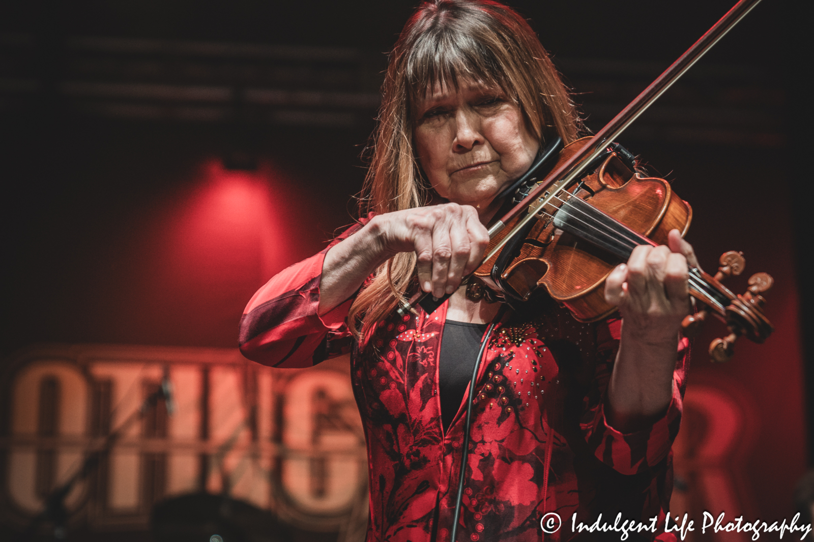 Violin player Janet Jameson of Shooting Star performing live at Star Pavilion inside of Ameristar Casino in Kansas City, MO on April 26, 2025.