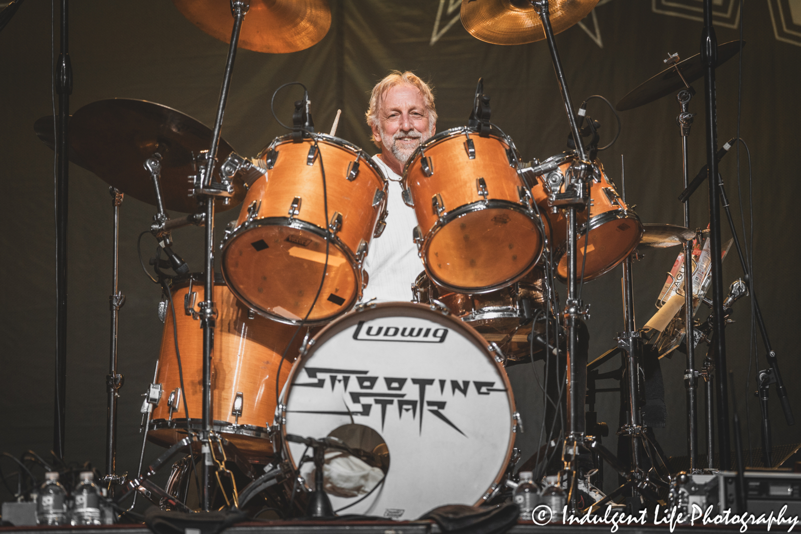 Drummer and founding member Steve Thomas of Shooting Star performing live at Star Pavilion inside of Ameristar Casino in Kansas City, MO on April 26, 2025.