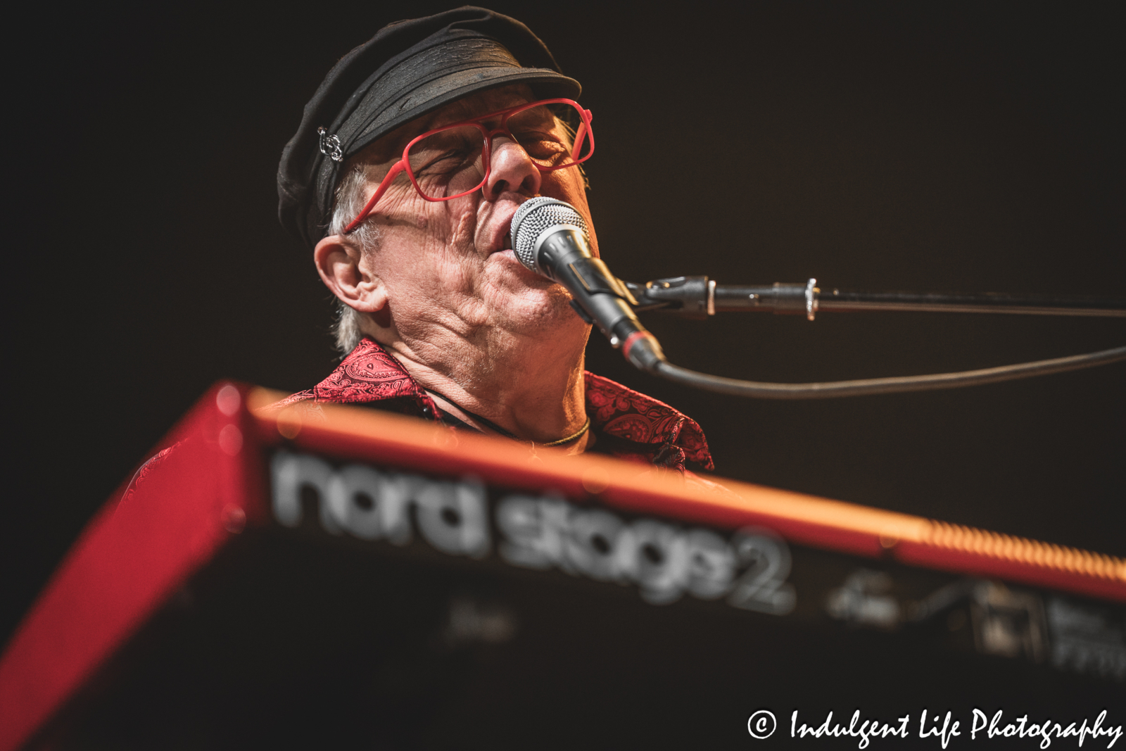 Shooting Star keyboard player Dennis Laffoon live in concert at Star Pavilion inside of Ameristar Casino in Kansas City, MO on April 26, 2025.