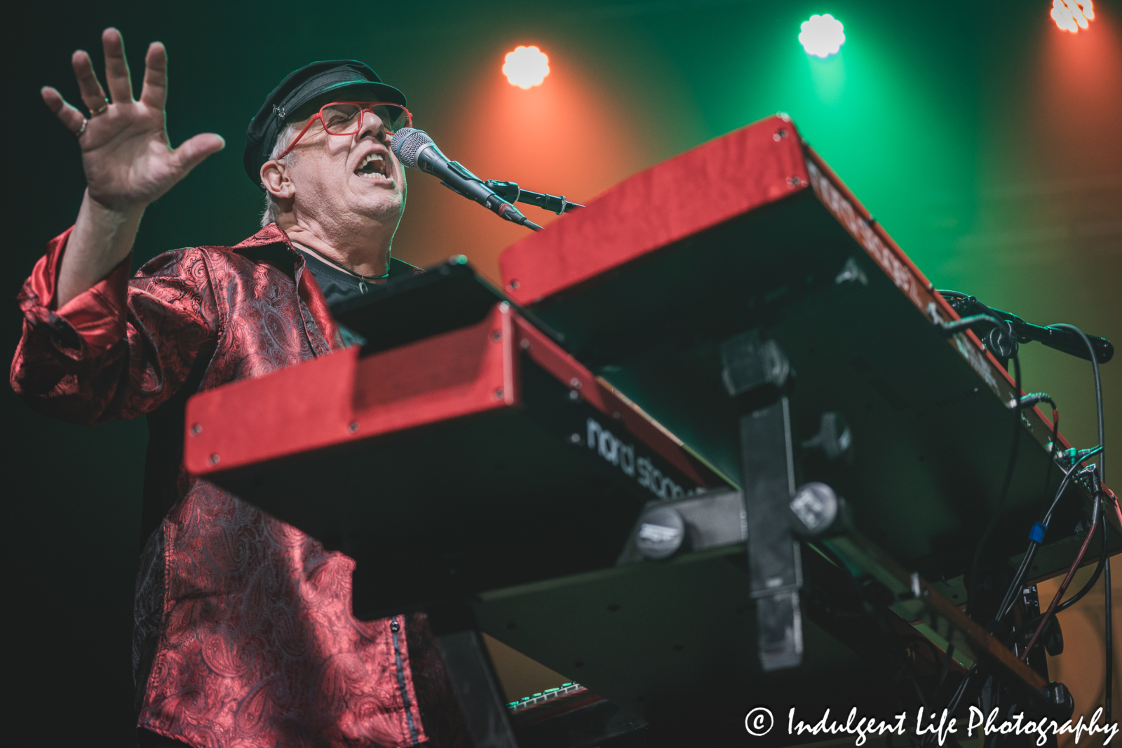 Keyboardist Dennis Laffoon of Shooting Star performing live at Star Pavilion inside of Ameristar Casino in Kansas City, MO on April 26, 2025.
