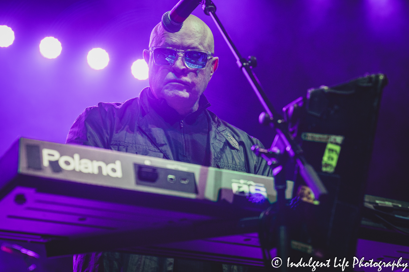 A Flock of Seagulls frontman Mike Score performing "Hearts on Fire" live on the "I Love The 80's" tour stop at Uptown Theater in Kansas City, MO on June 13, 2025.