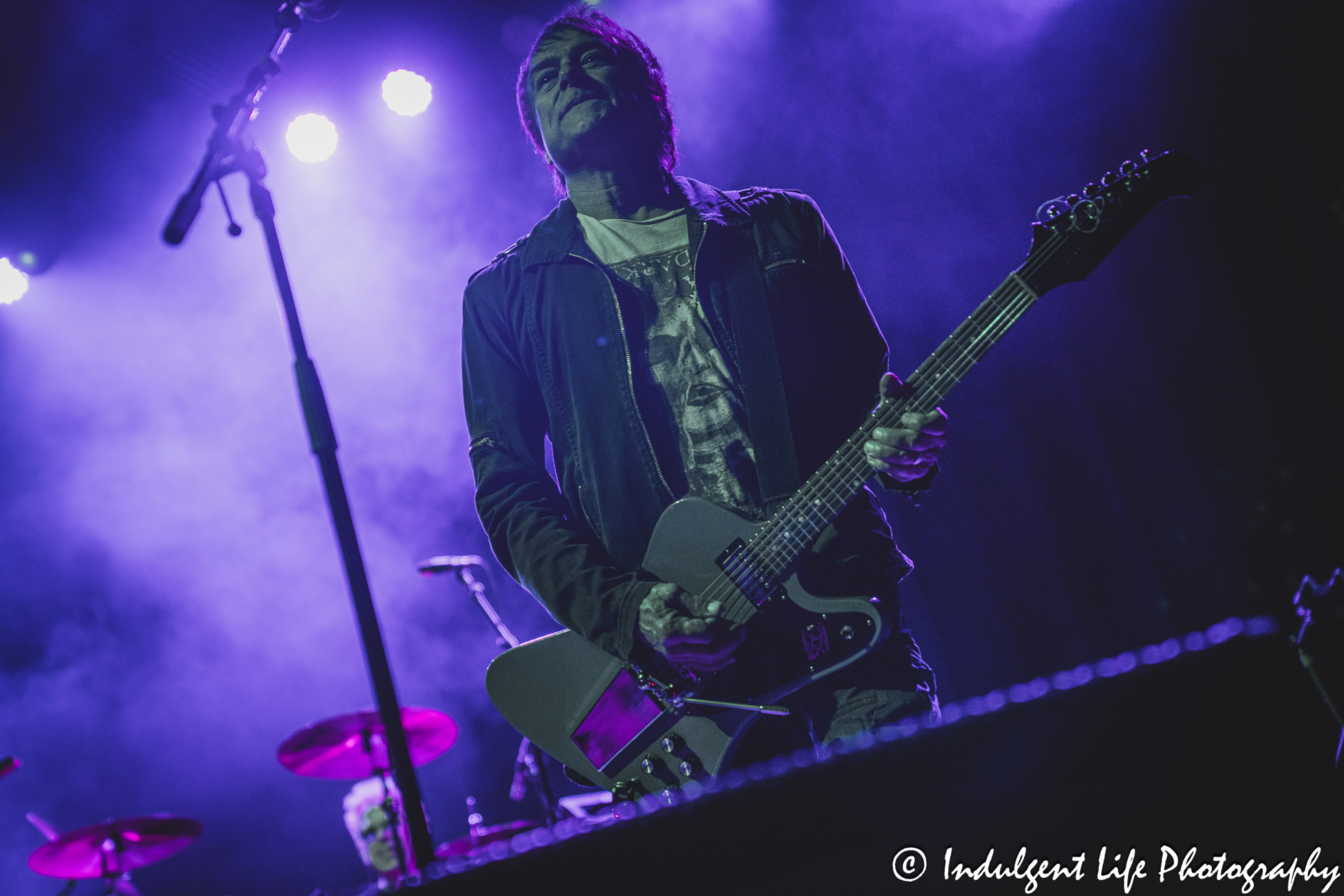 Guitar player Gord Deppe of A Flock of Seagulls performing "Hearts on Fire" live on the "I Love The 80's" tour stop at Uptown Theater in Kansas City, MO on June 13, 2025.