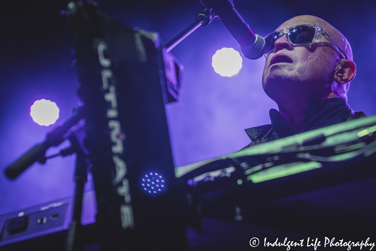 Lead singer Mike Score of A Flock of Seagulls live in concert performing "Hearts on Fire" on the "I Love The 80's" tour stop at Uptown Theater in Kansas City, MO on June 13, 2025.