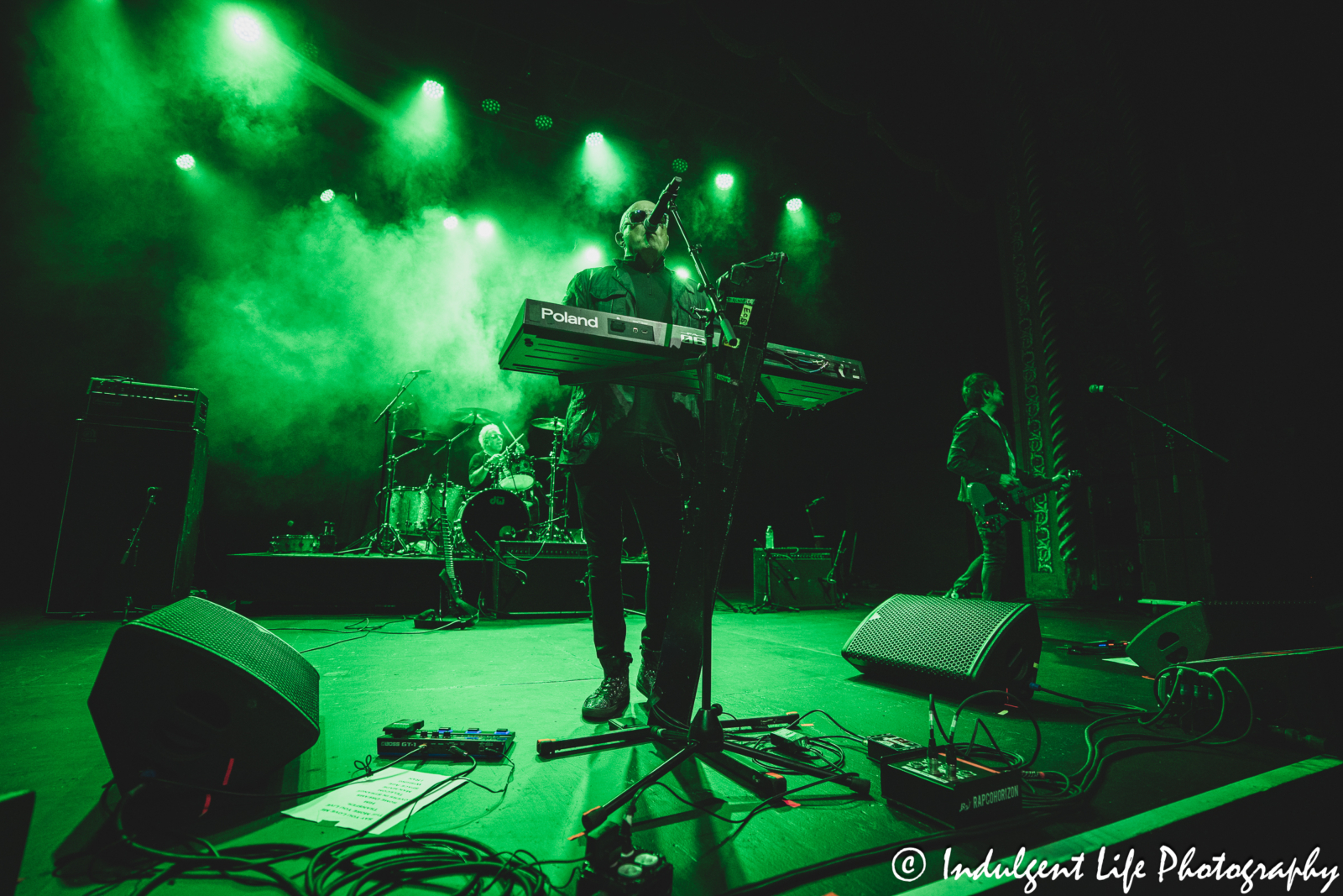 A Flock of Seagulls members Mike Score, Gord Deppe and Kevin Rankin performing "Modern Love Is Automatic" live on the "I Love The 80's" tour at Uptown Theater in Kansas City, MO on June 13, 2025.