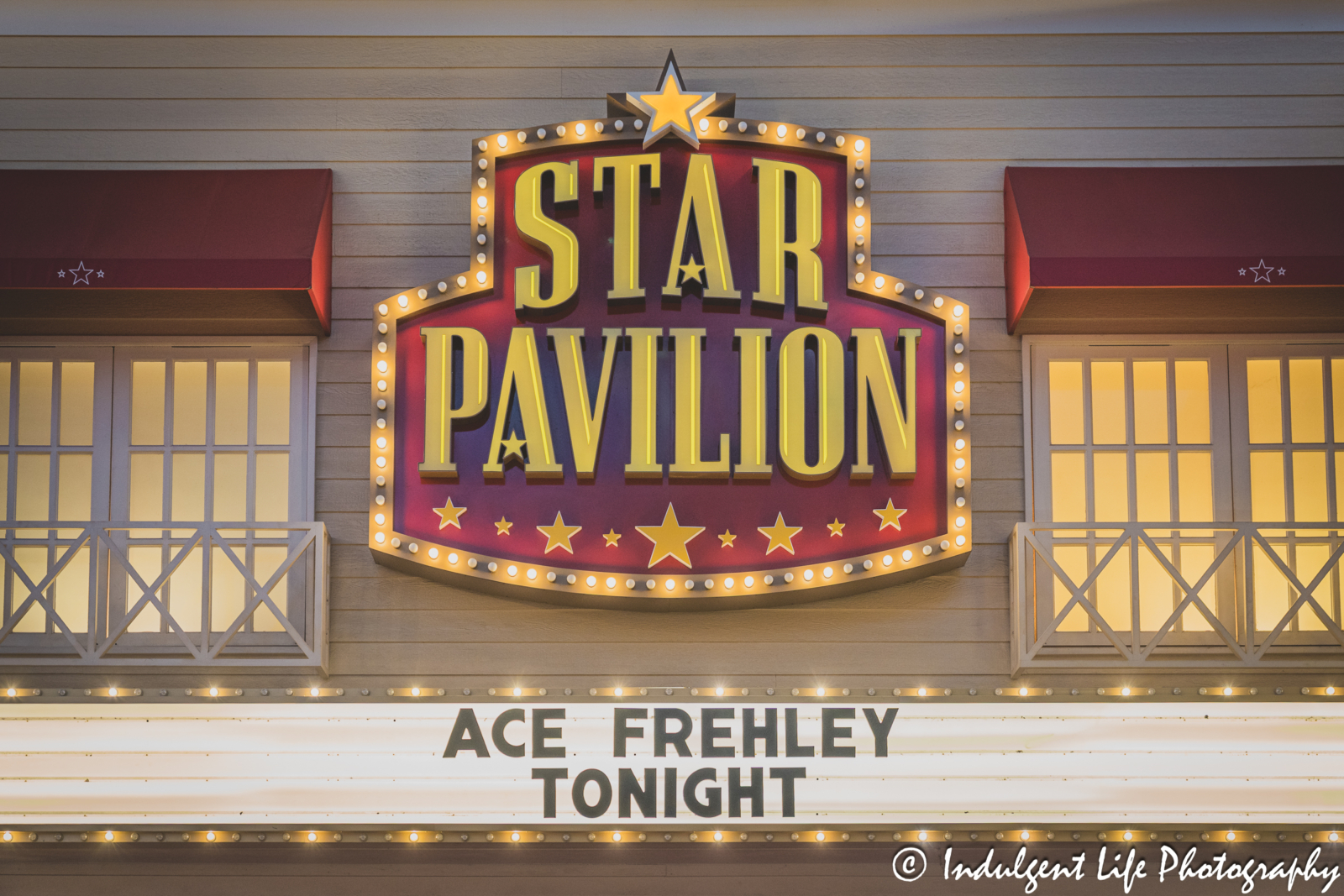 Star Pavilion marquee at Ameristar Casino in Kansas City, MO featuring Ace Frehley on June 28, 2025.