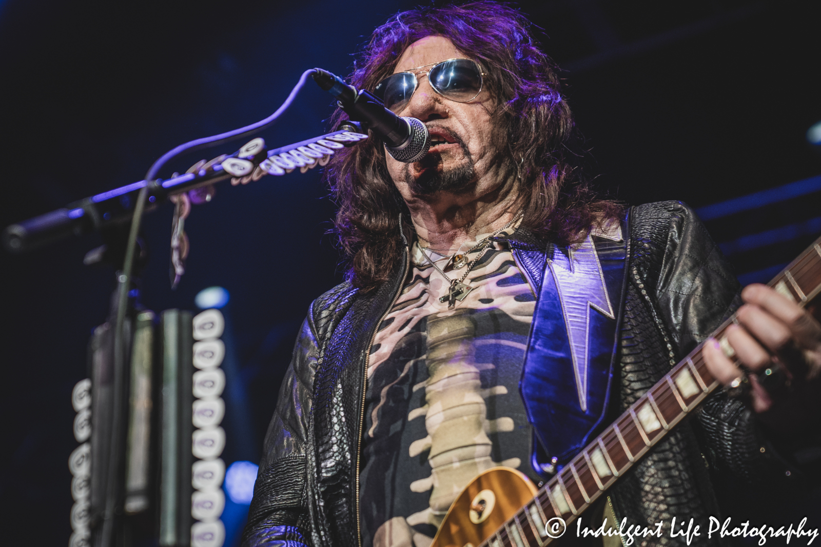 Ace Frehley live in concert performing "Shock Me" by KISS at Star Pavilion inside of Ameristar Casino in Kansas City, MO on June 28, 2025.