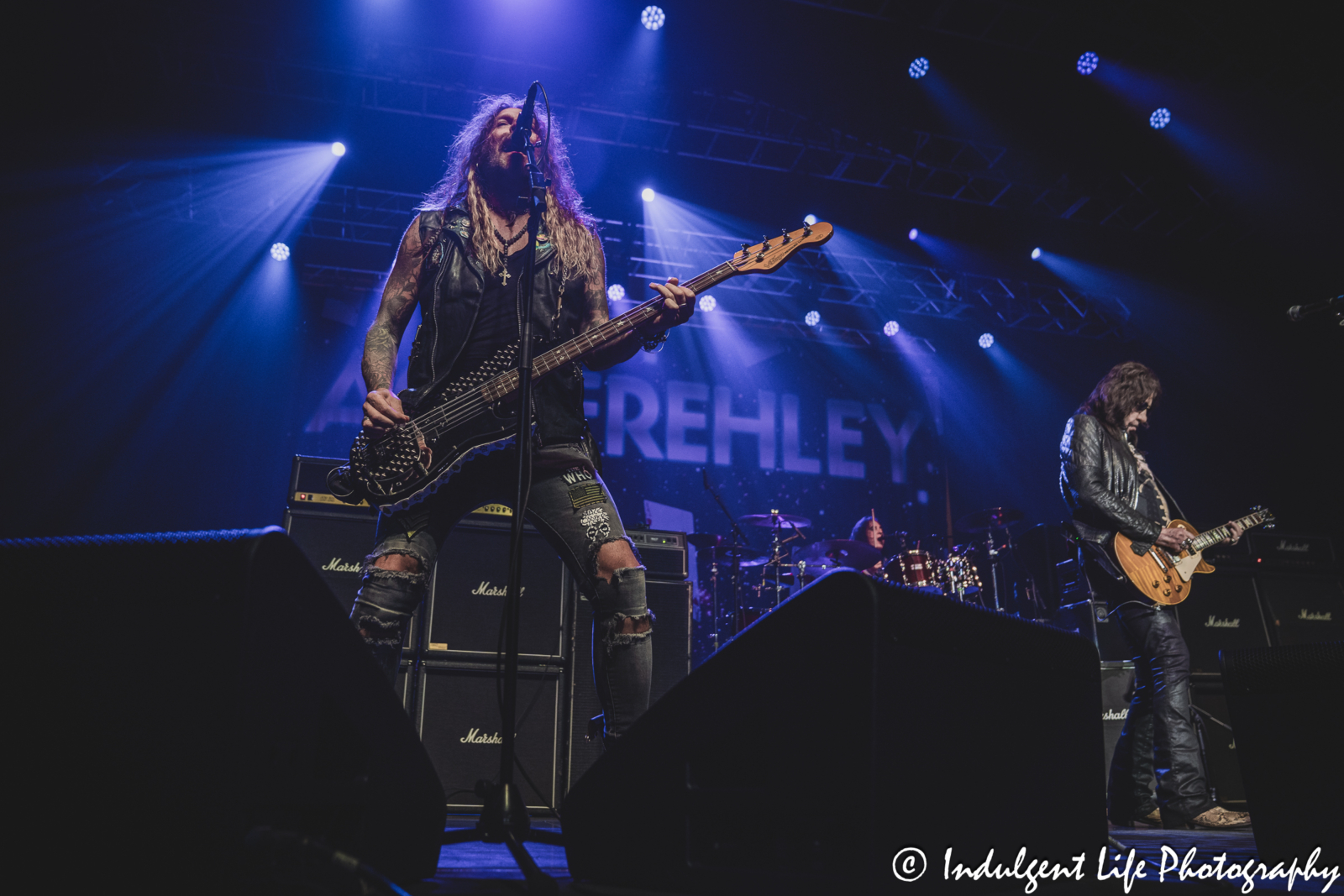 Ace Frehley solo band guitarist Ryan Cook performing "Shock Me" by KISS live at Star Pavilion inside of Ameristar Casino in Kansas City, MO on June 28, 2025.