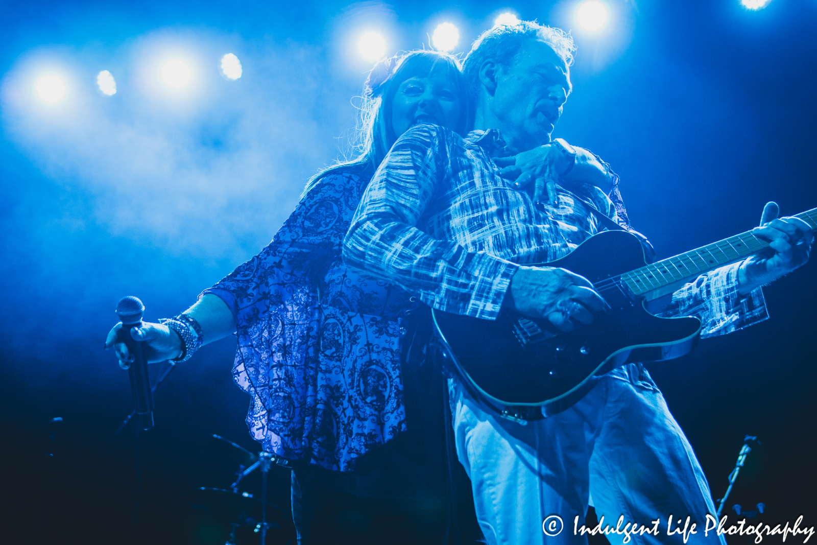 Lead singers Astrid Plane and Bill Wadhams of Animotion performing "I Engineer" together on the "I Love The 80's" tour at Uptown Theater in Kansas City, MO on June 13, 2025.