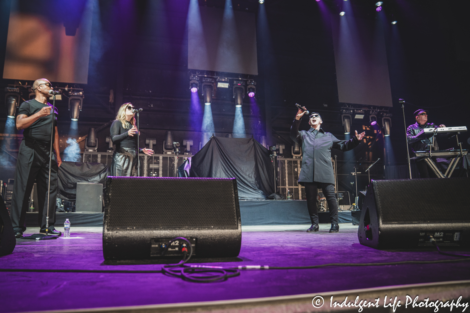 Soft Cell opening up its concert with "Memorabilia" at Hollywood Casino Amphitheater in Maryland Heights, MO on June 5, 2025.