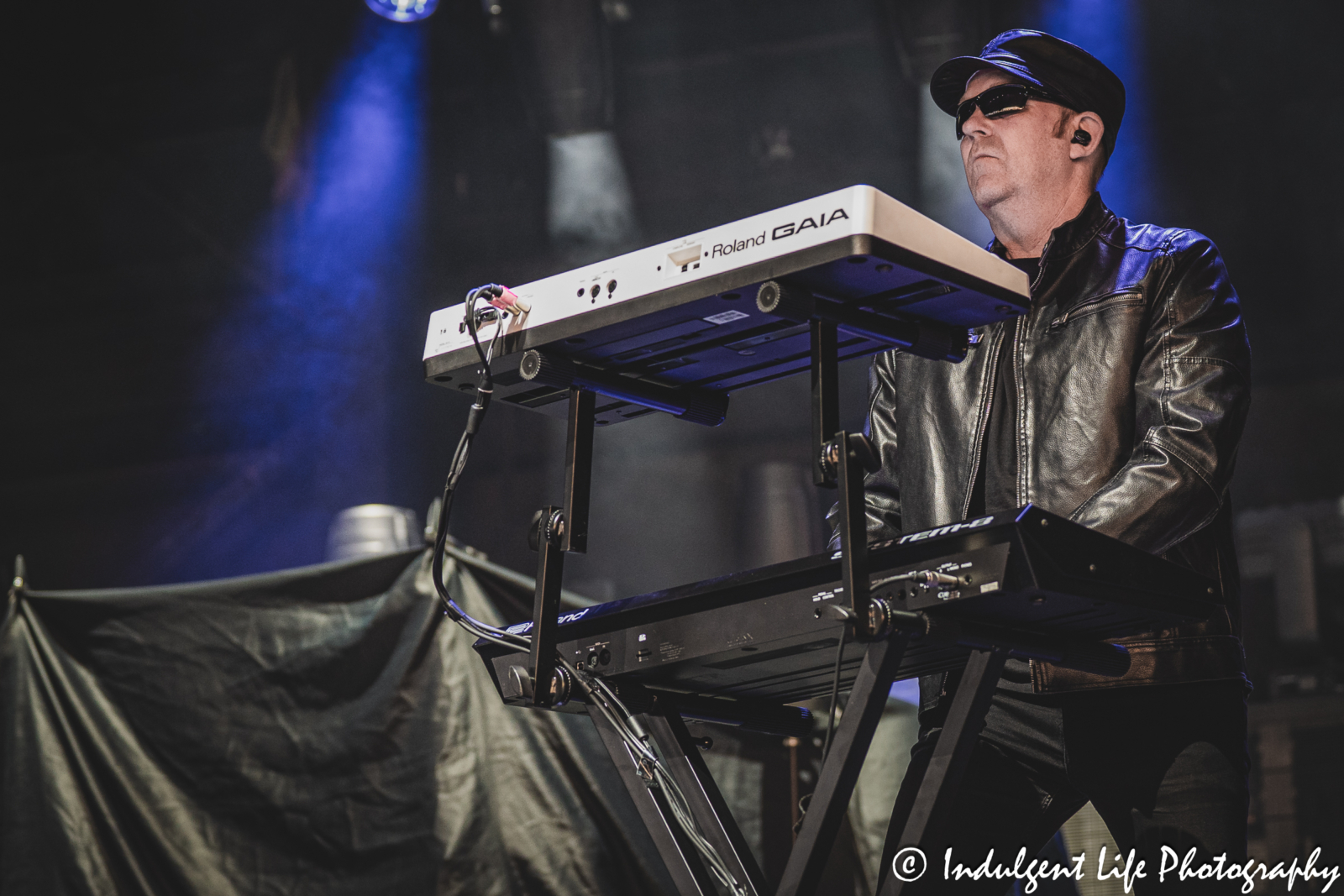 Keyboard player David Ball of Soft Cell performing "Monoculture" live in concert at Hollywood Casino Amphitheater in Maryland Heights, MO on June 5, 2025.