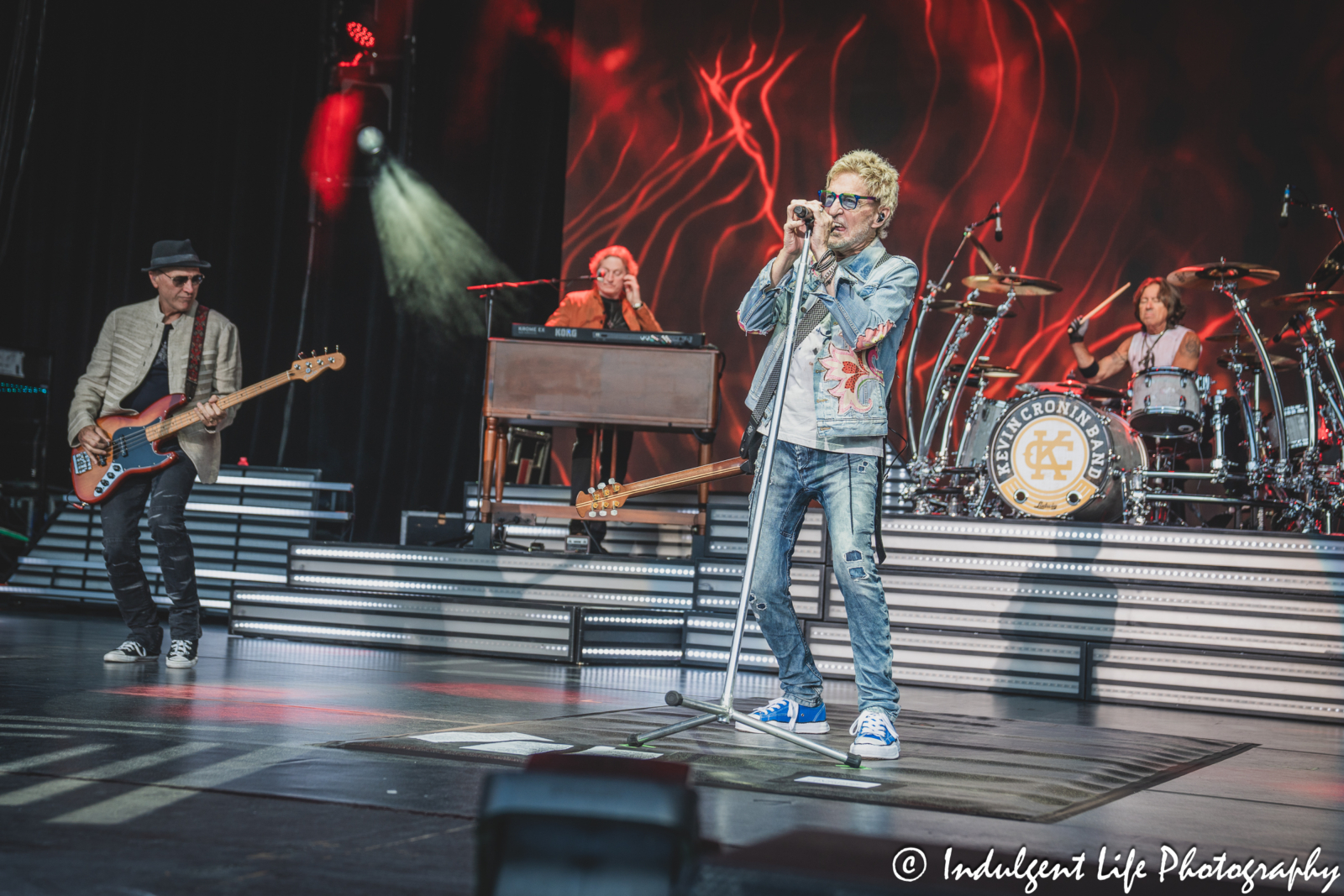 Kevin Cronin Band opening up its concert with "Don't Let Him Go" by REO Speedwagon at Starlight Theatre in Kansas City, MO on July 2, 2025.