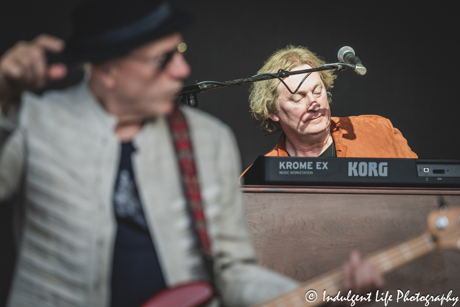 Keyboard player Derek Hilland performing "Follow My Heart" by REO Speedwagon live in concert at Starlight Theatre in Kansas City, MO on July 2, 2025.