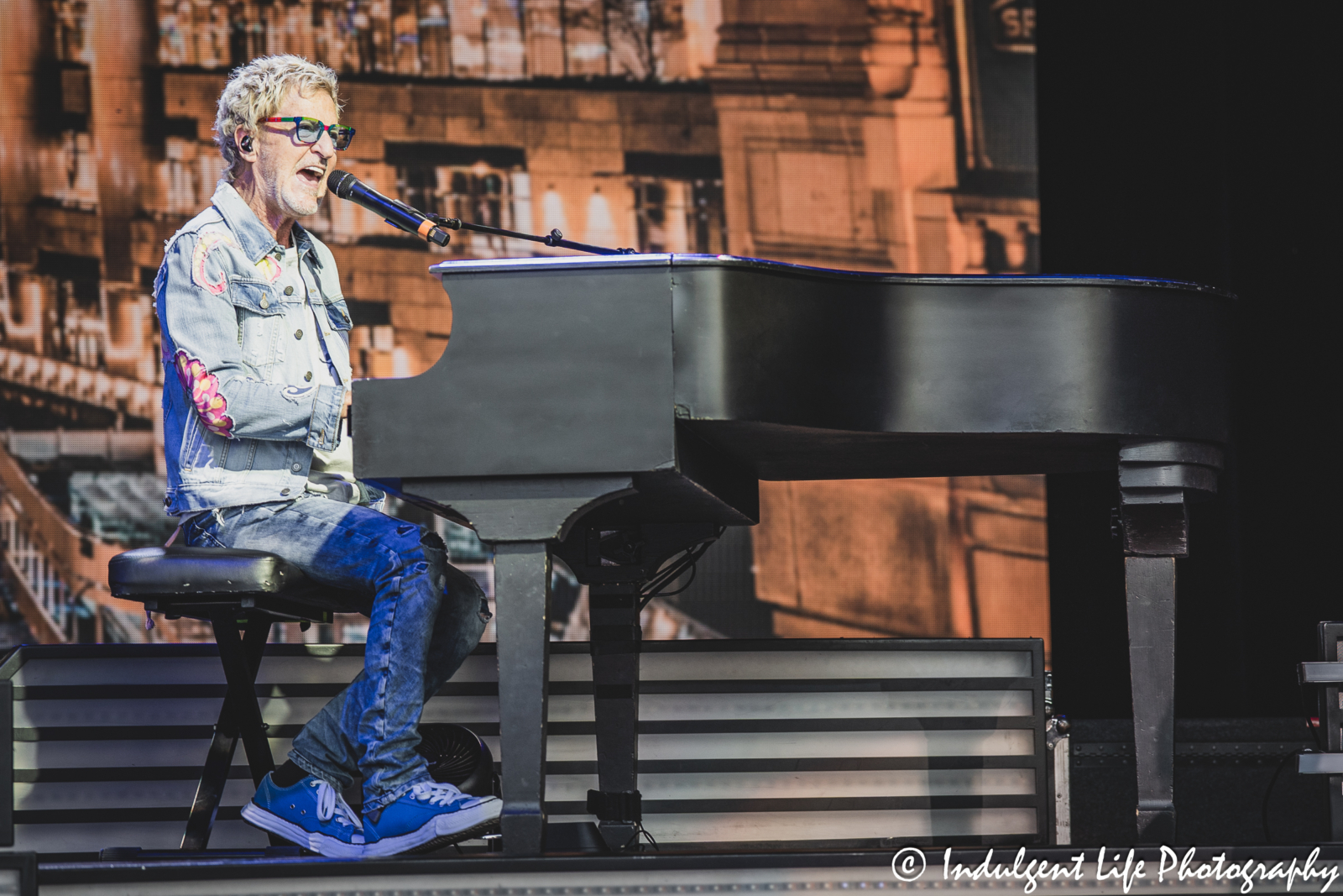 Kevin Cronin performing "Keep On Loving You" by REO Speedwagon live in concert at Starlight Theatre in Kansas City, MO on July 2, 2025.