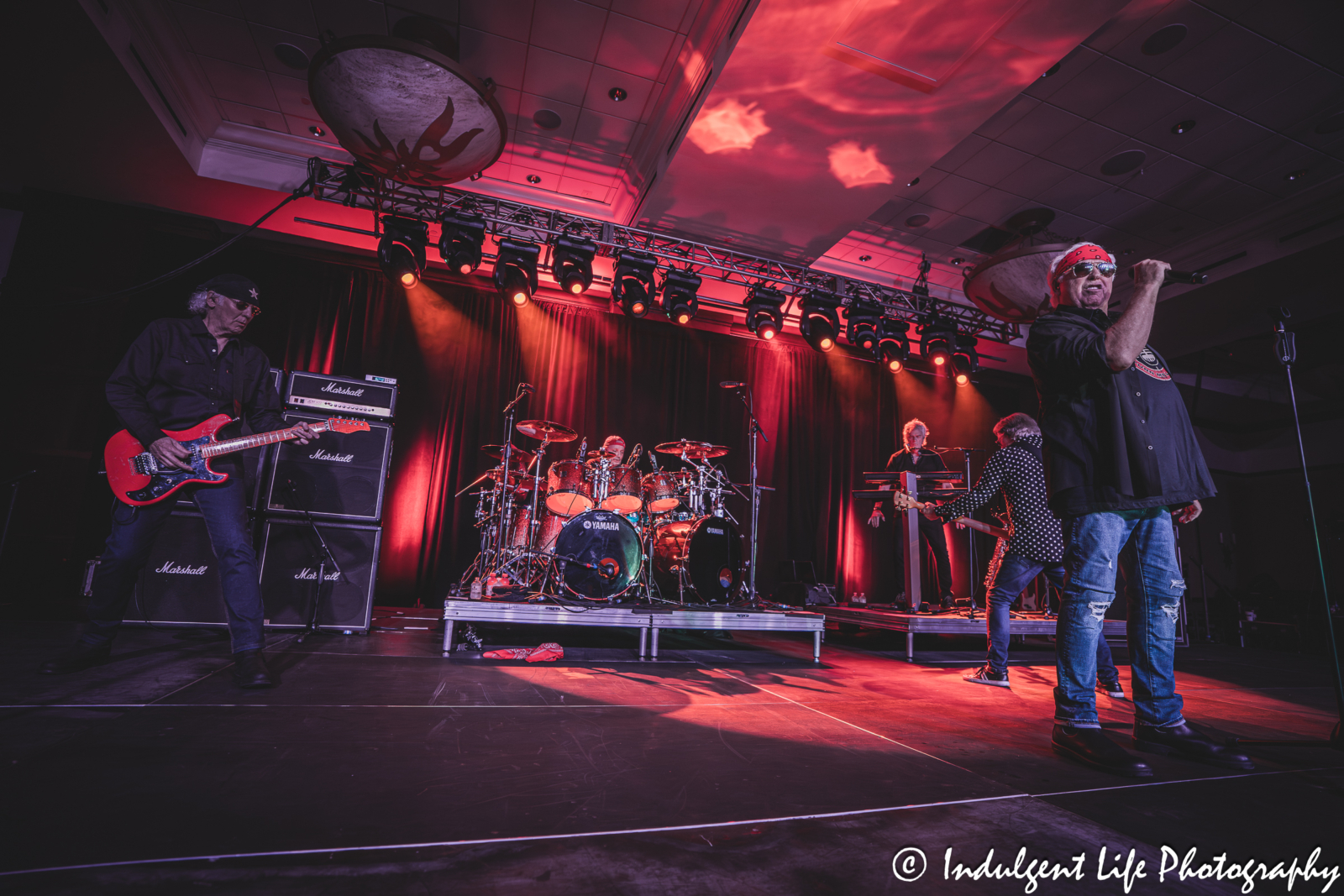 Loverboy performing "Lucky Ones" live in concert at the Great Lakes Ballroom inside of Prairie Band Casino in Mayetta, KS on July 24, 2025.