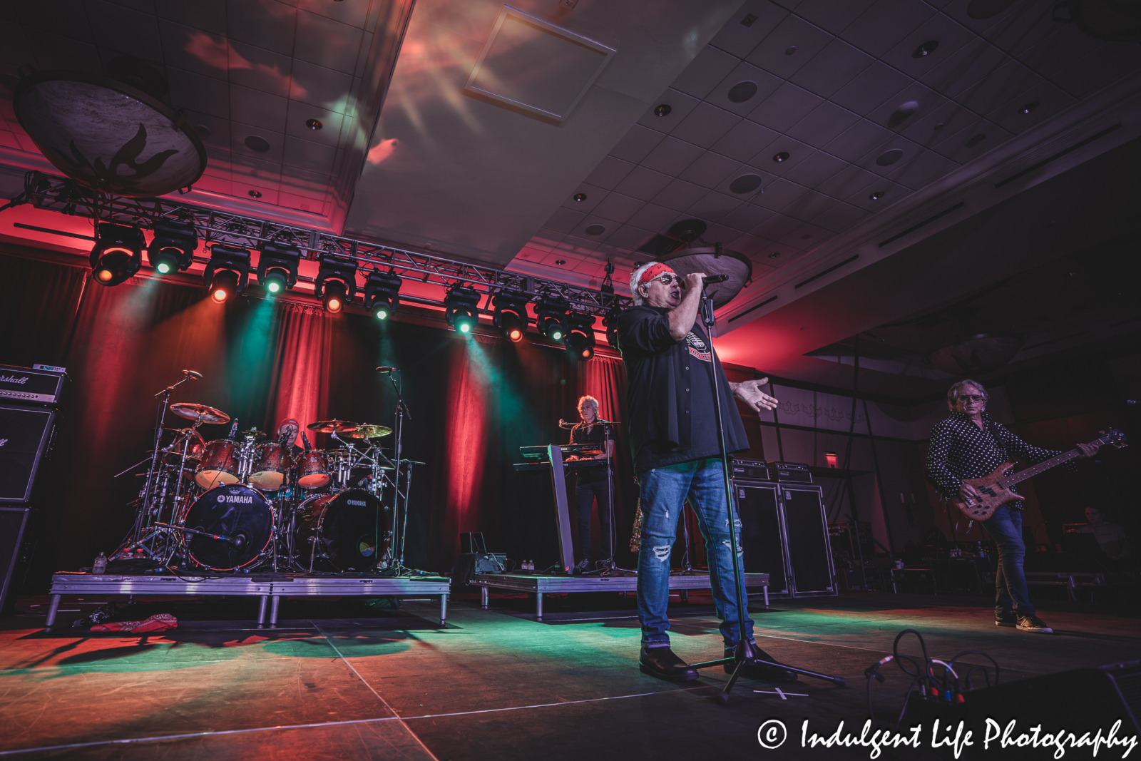 Loverboy live in concert performing "Lucky Ones" at the Great Lakes Ballroom inside of Prairie Band Casino in Mayetta, KS on July 24, 2025.