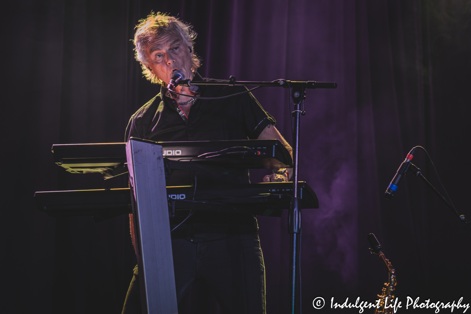 Loverboy keyboard player Doug Johnson performing live in concert at Prairie Band Casino in Mayetta, KS on July 24, 2025.