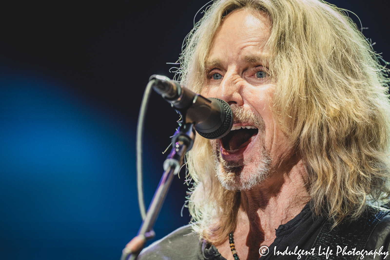 Styx guitarist Tommy Shaw live in concert performing "Superstars" at Starlight Theatre in Kansas City, MO on July 2, 2025.