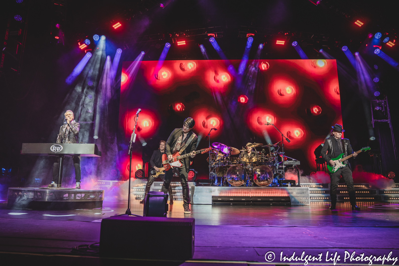 Styx performing "The Grand Illusion" live in concert at Starlight Theatre in Kansas City, MO on July 2, 2025.