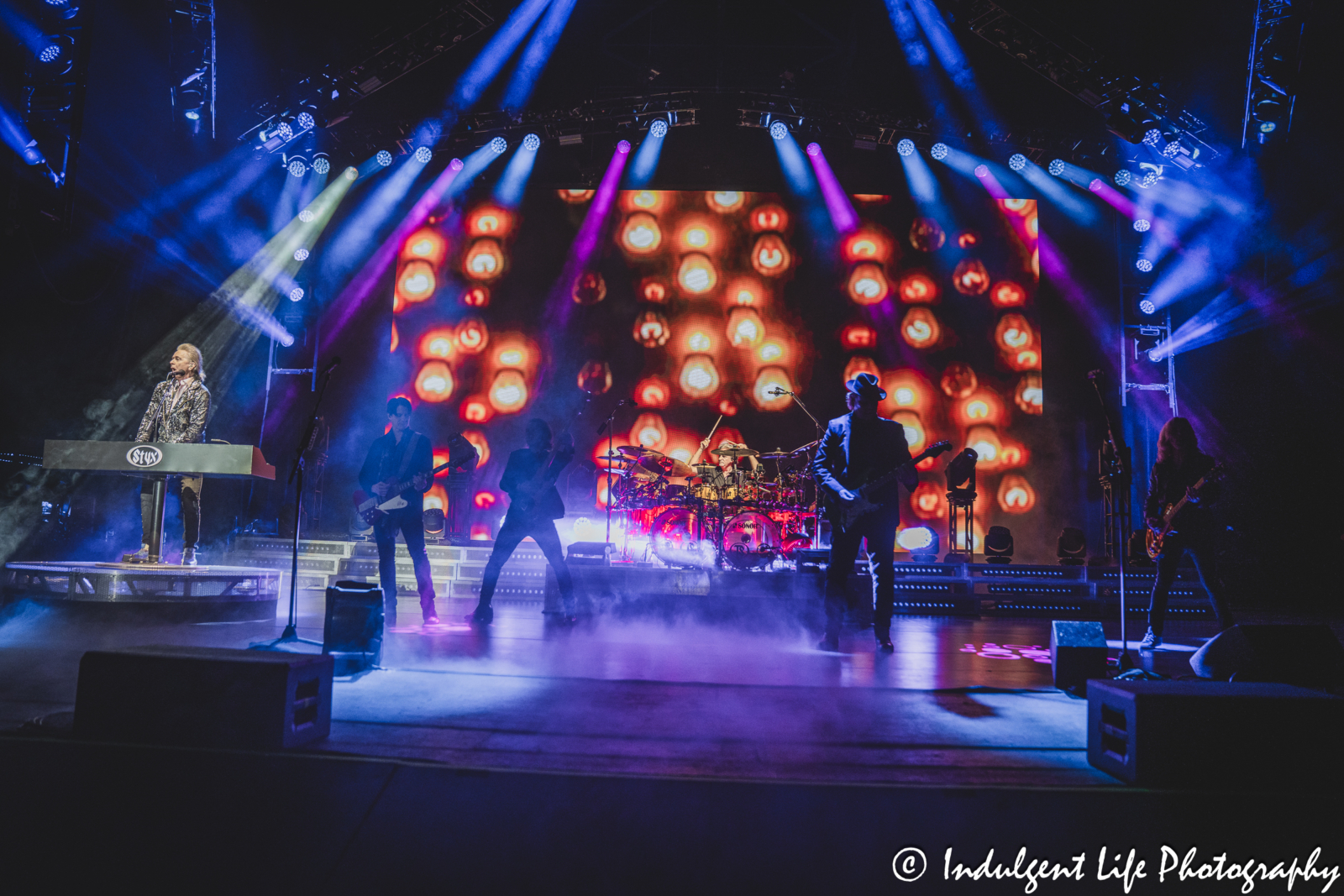 Styx live in concert performing "The Grand Illusion" at Starlight Theatre in Kansas City, MO on July 2, 2025.