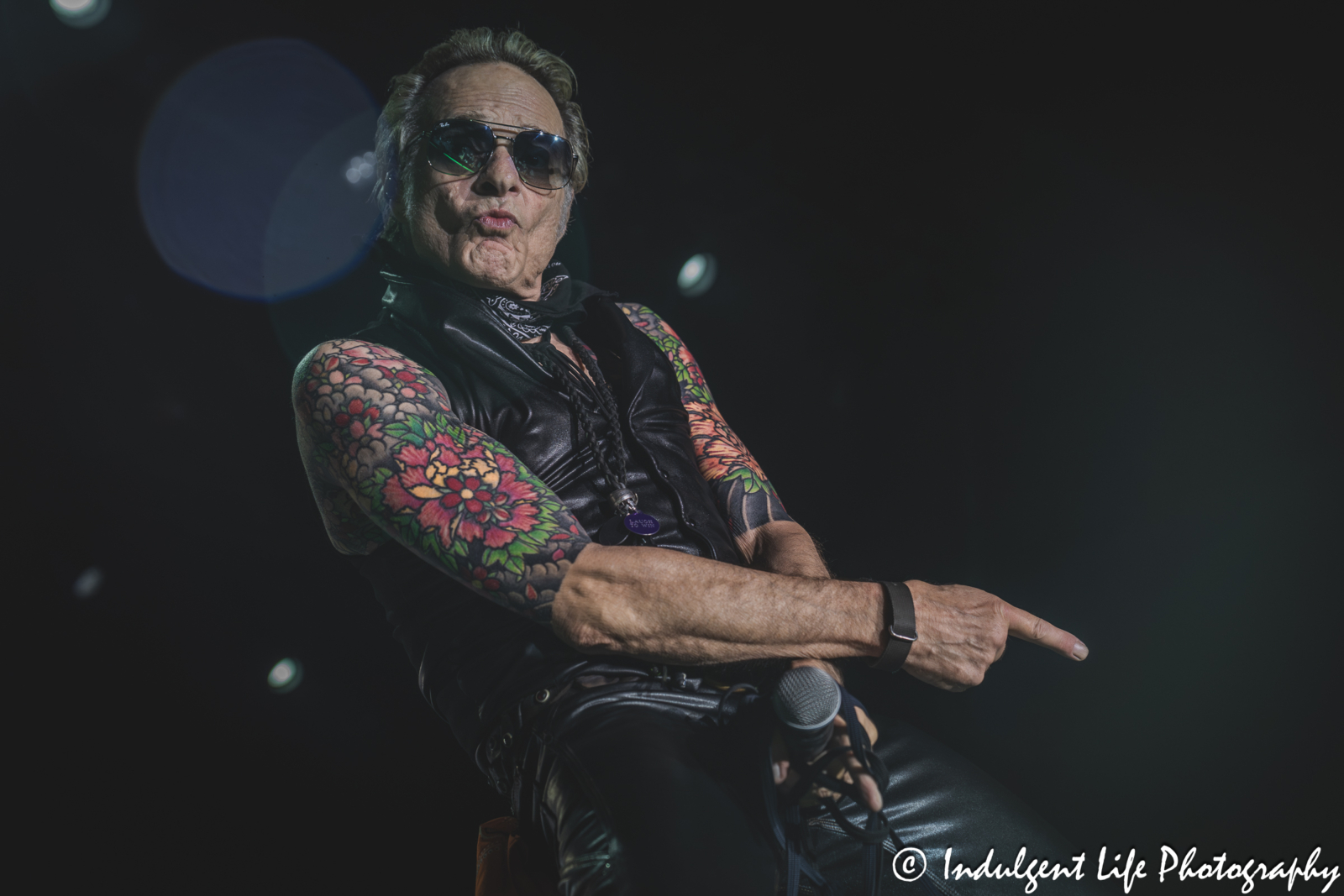 Van Halen frontman David Lee Roth of Van Halen performing solo at Grinders in the Crossroads of downtown Kansas City, MO on August 27, 2025.