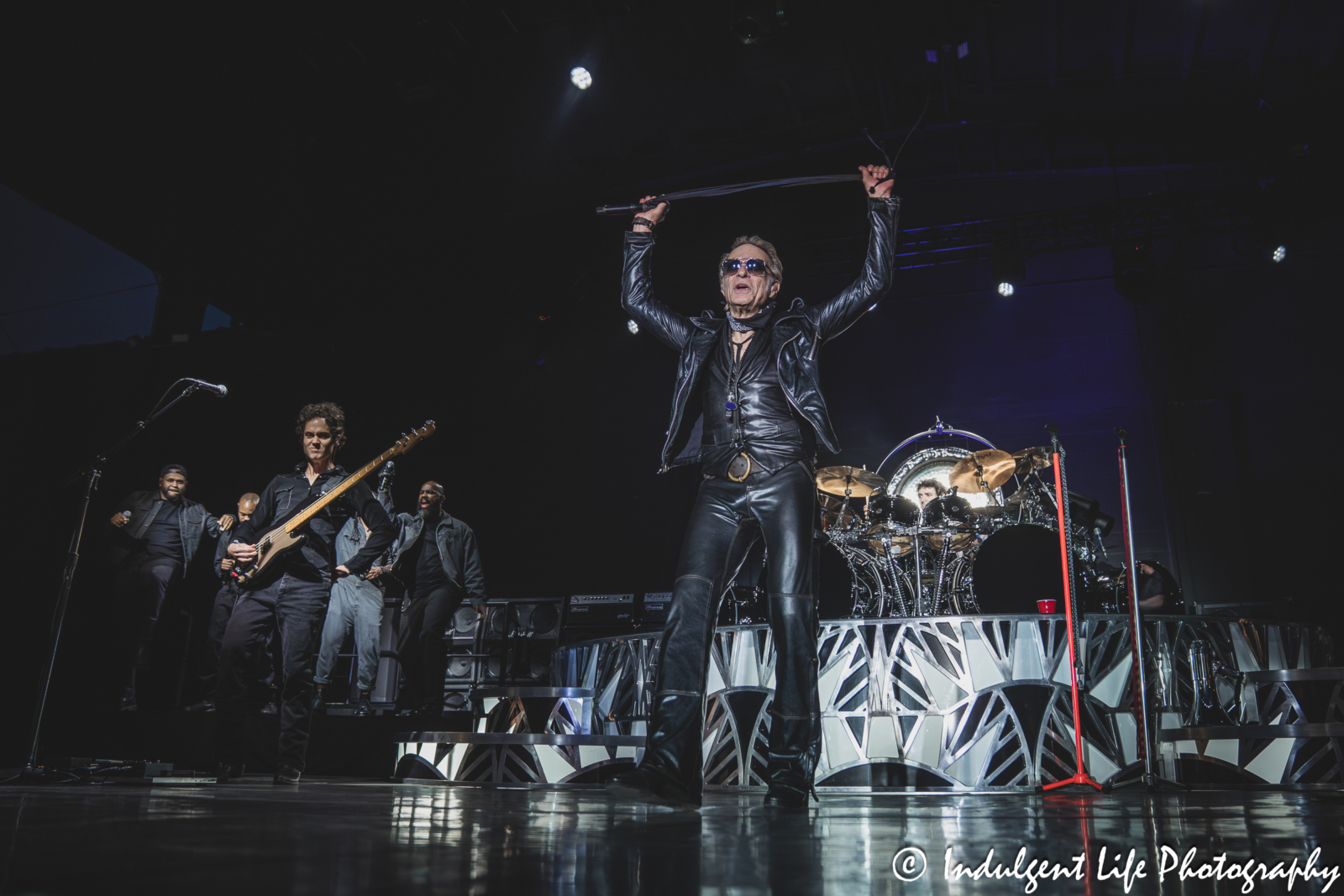 David Lee Roth and his solo band live in concert at Grinders in the Crossroads of downtown Kansas City, MO on August 27, 2025.