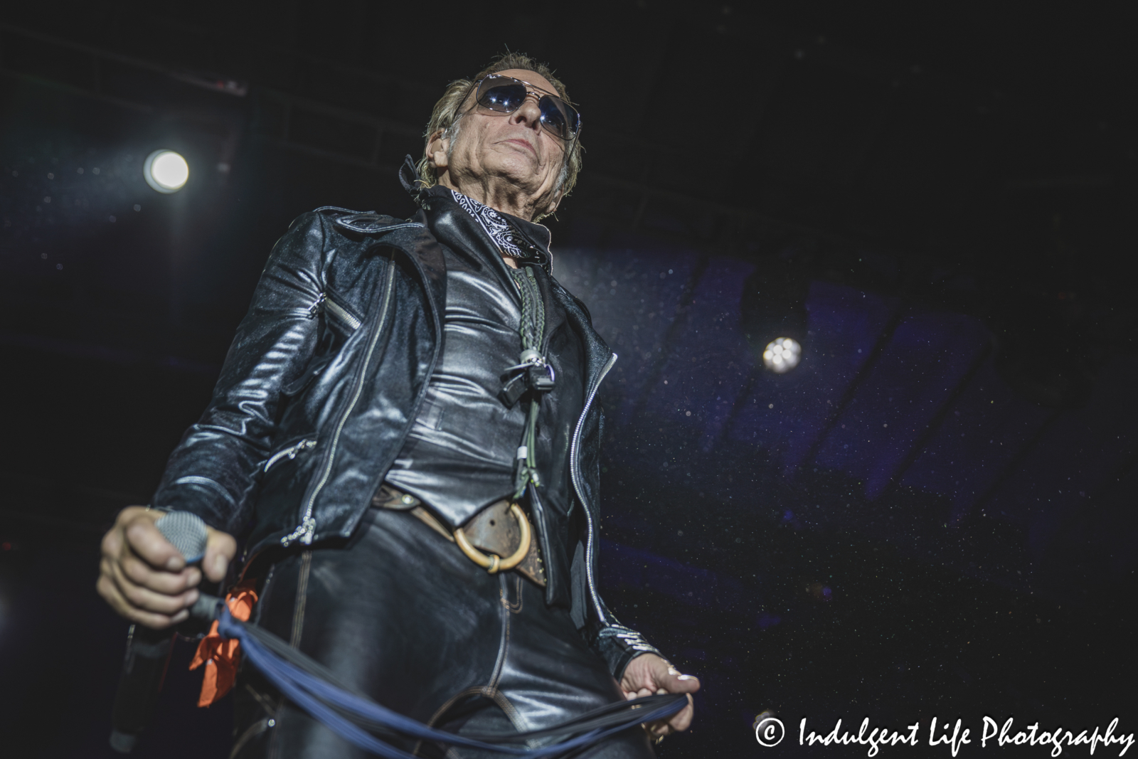 Van Halen frontman David Lee Roth of live in concert performing "Panama" at Grinders in the Crossroads of downtown Kansas City, MO on August 27, 2025.